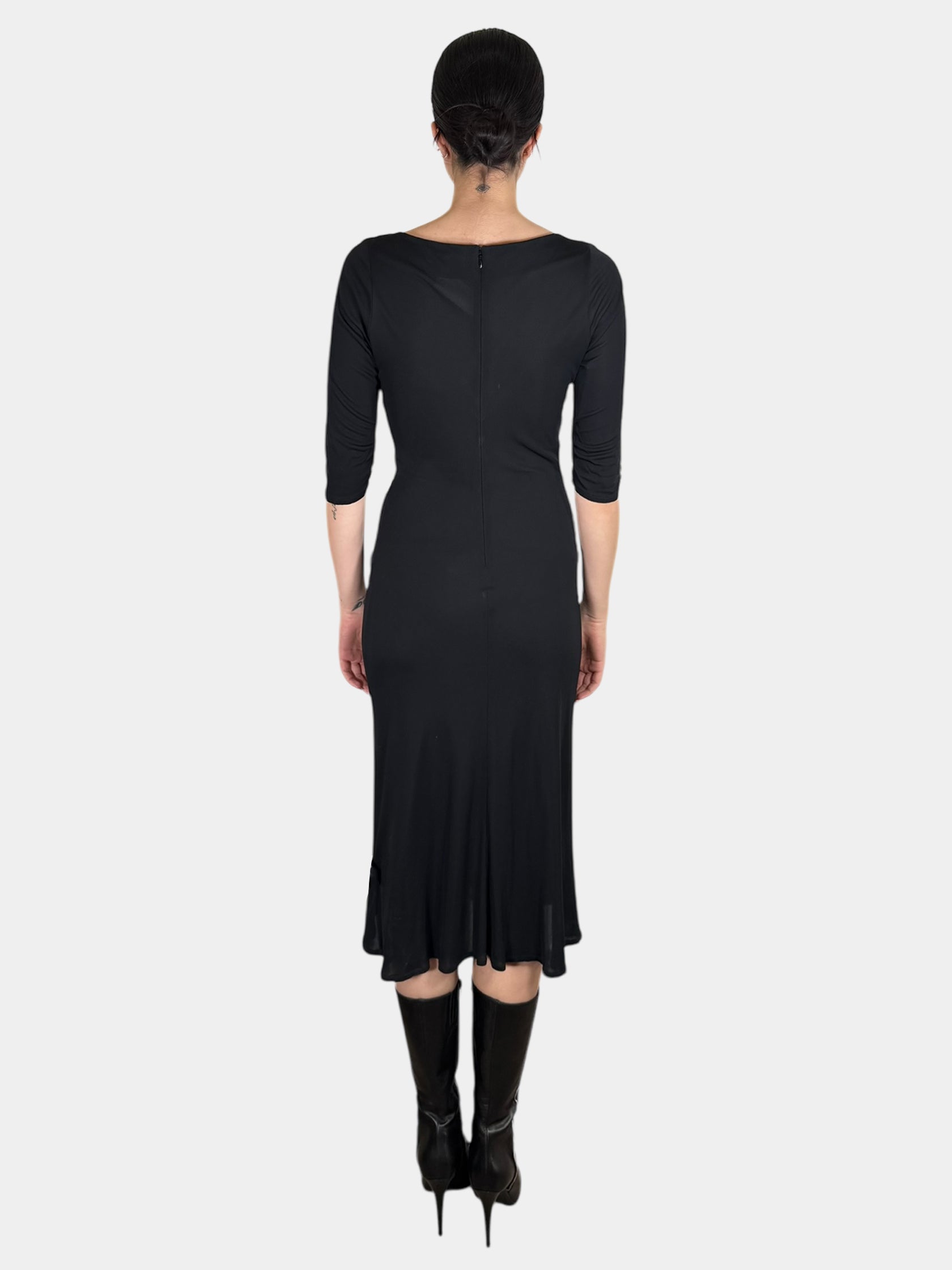 Medusa Sheer Ruched Midi Dress
