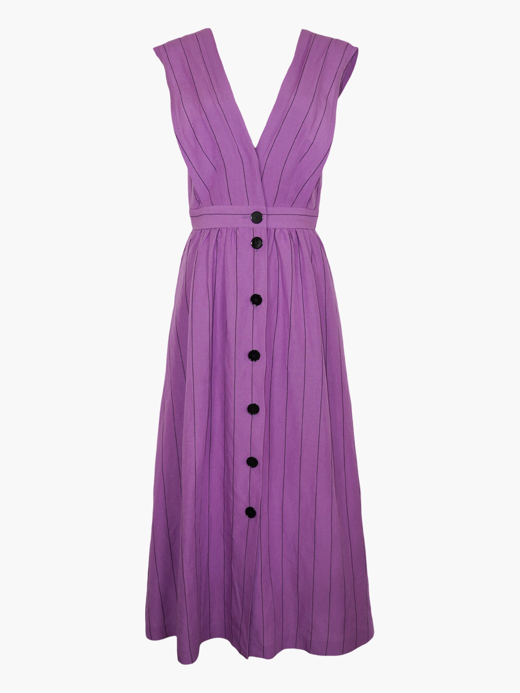 Stripe Button-Up Dress