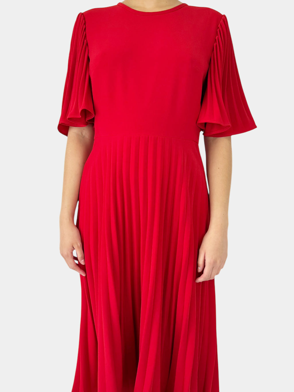Pleated Midi Dress