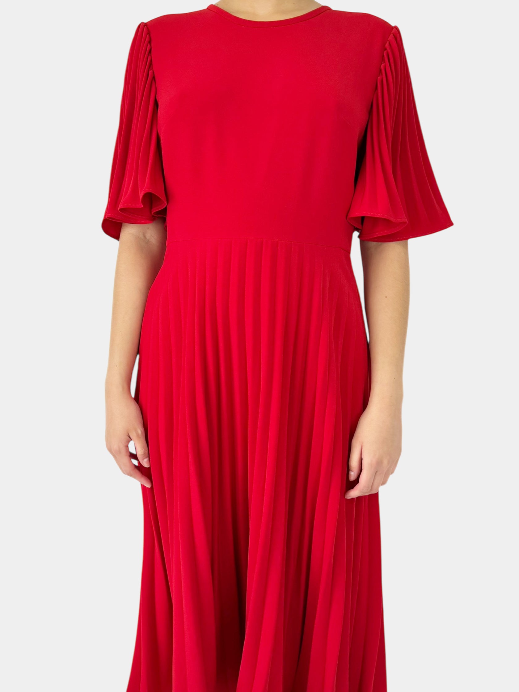 Pleated Midi Dress