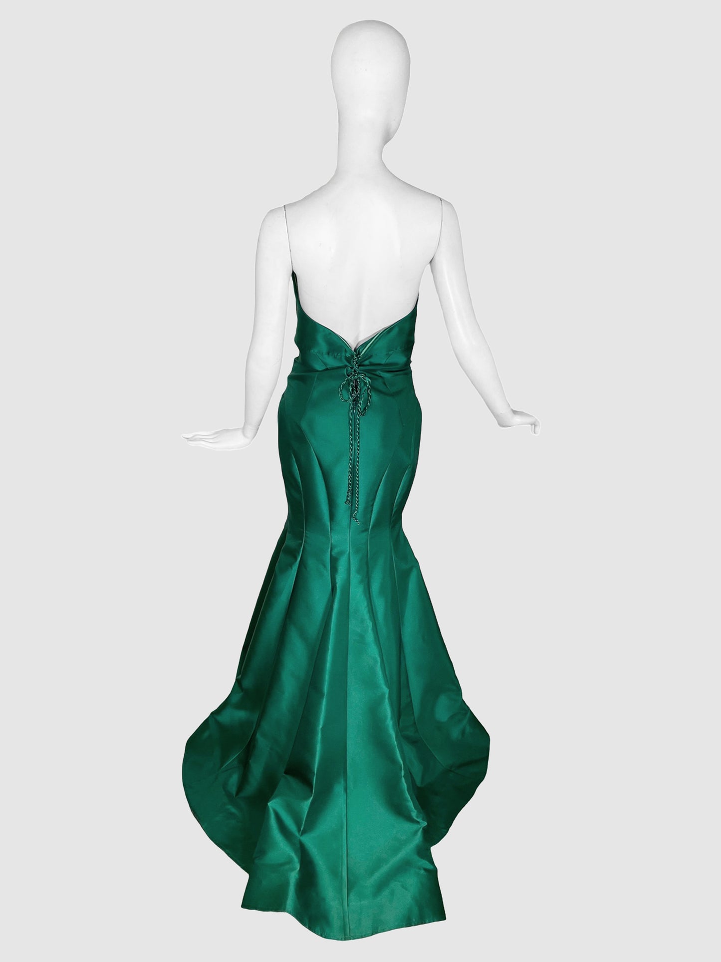 Alfabeta Strapless Satin Gown - Size 2
