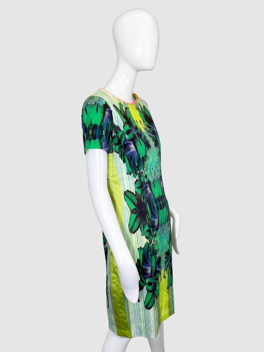 Elie Tahari Floral Abstract Print Dress - Size 10