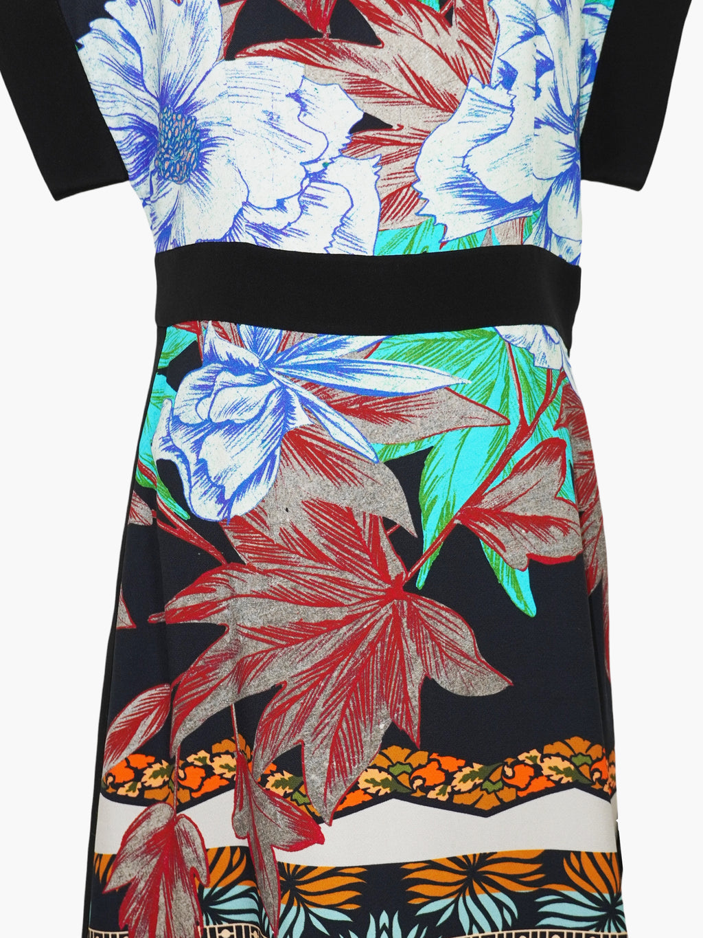 Multi-Print Silk Dress