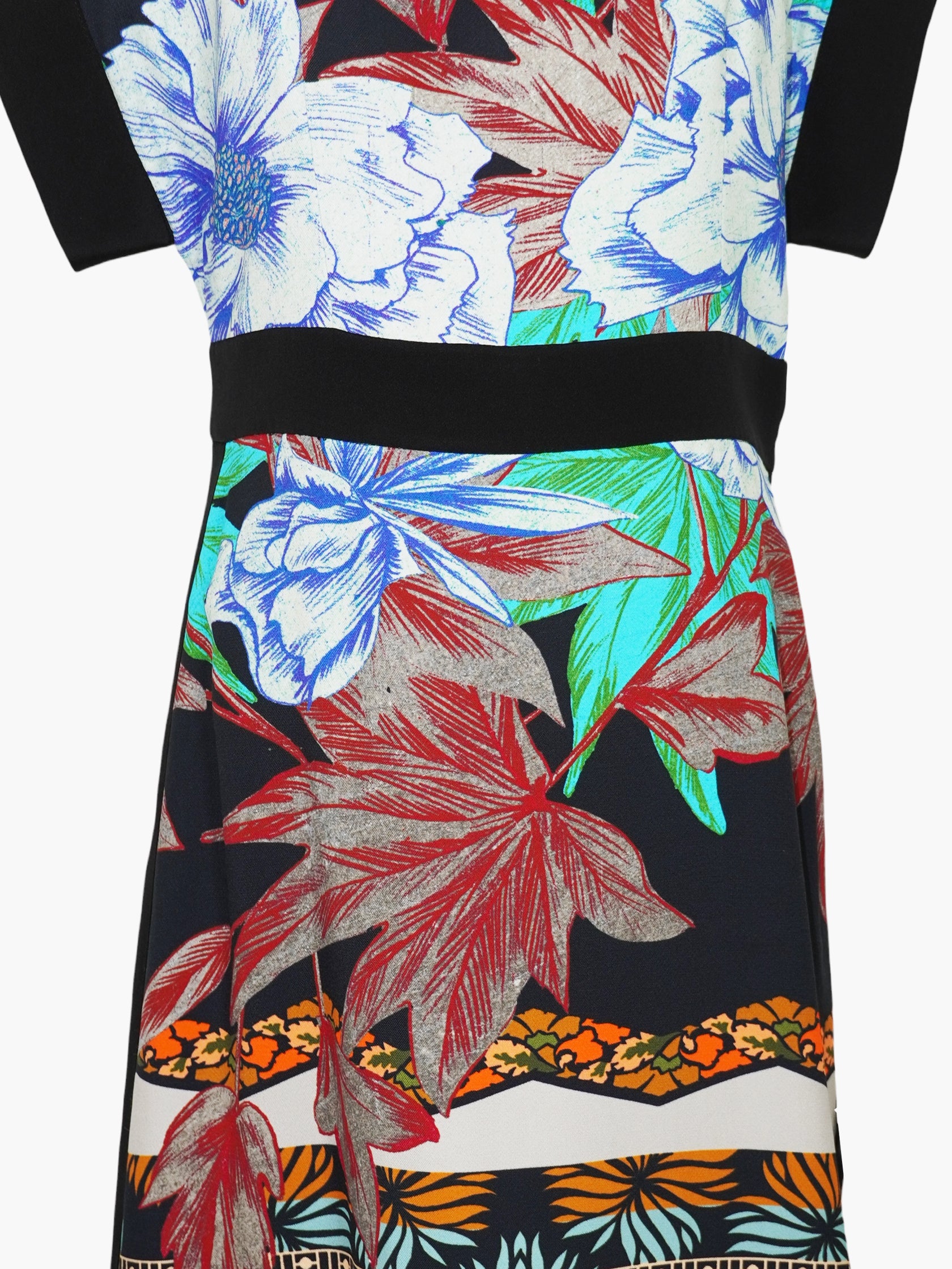 Multi-Print Silk Dress