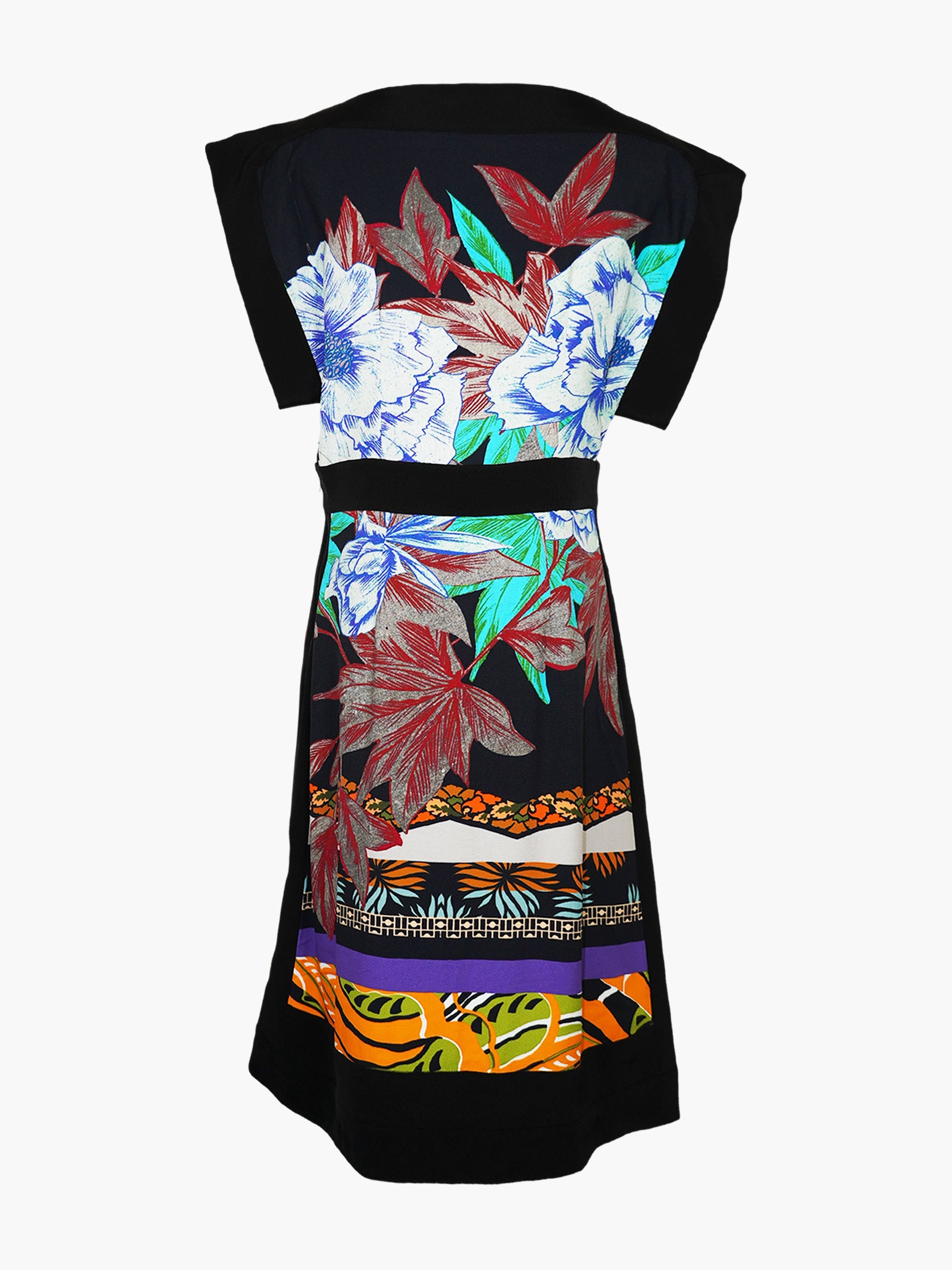 Multi-Print Silk Dress