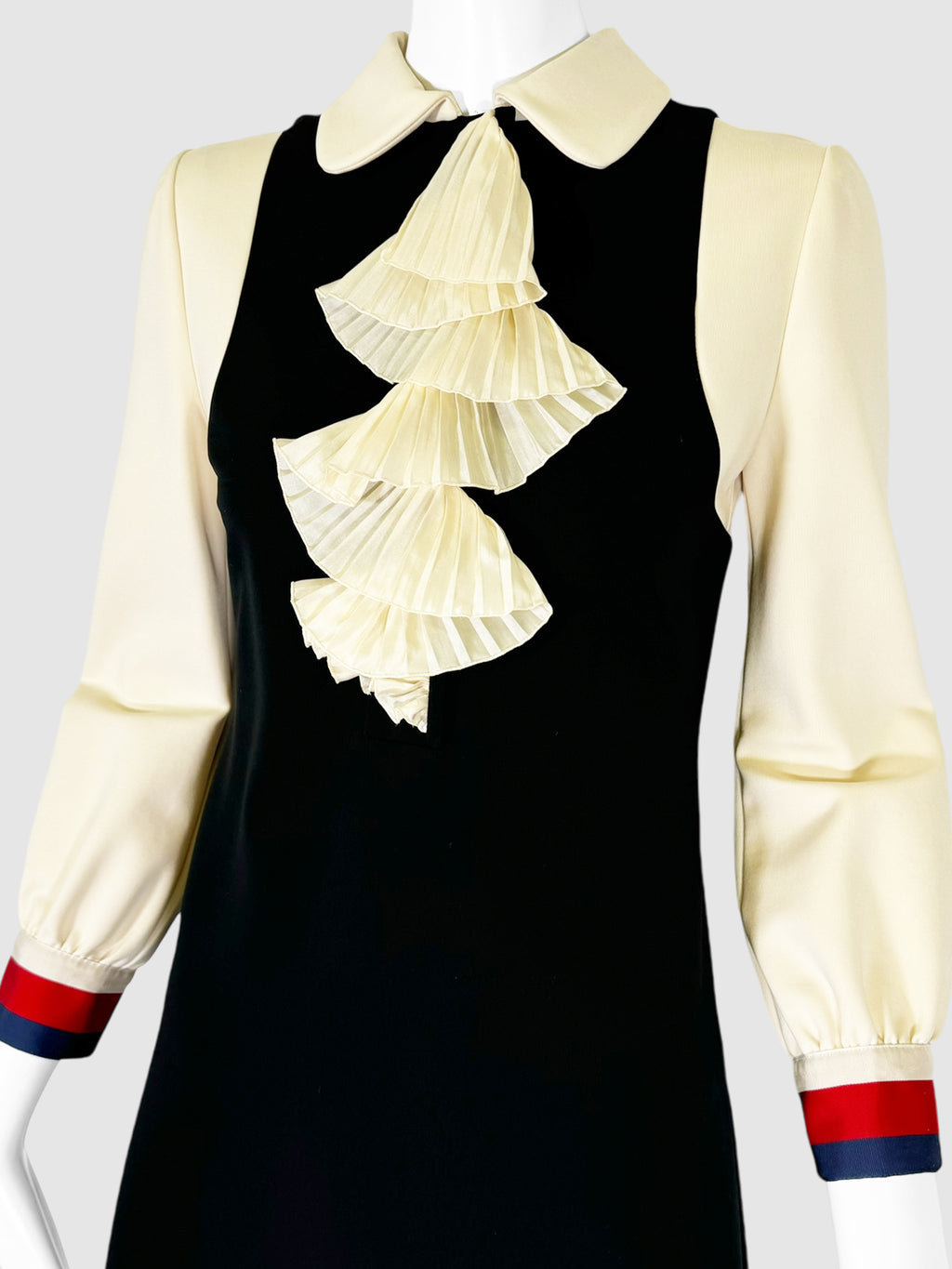 Ruffle Trim A-Line Dress - Size S