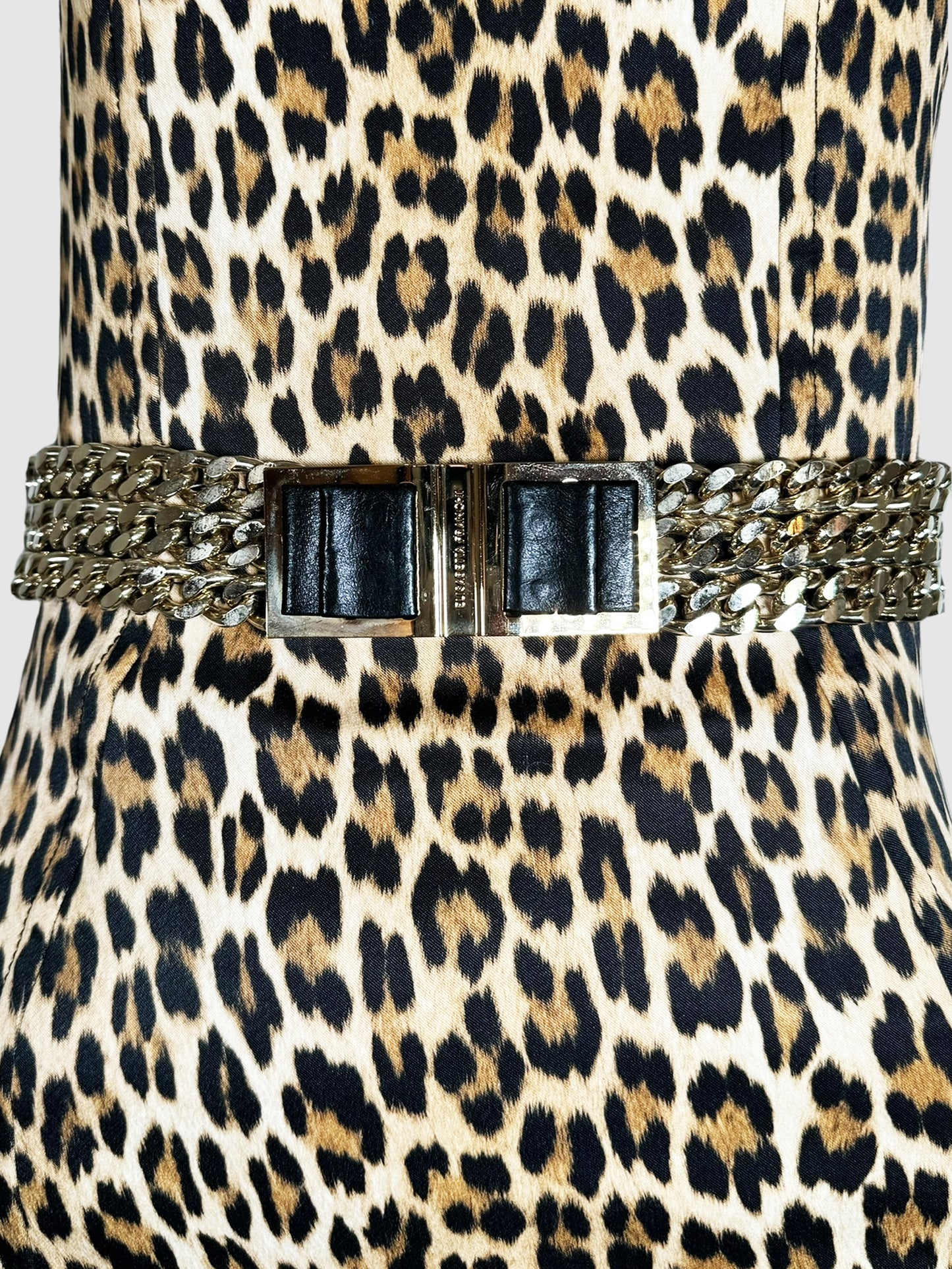 Leopard Print Halter Dress - Size 42