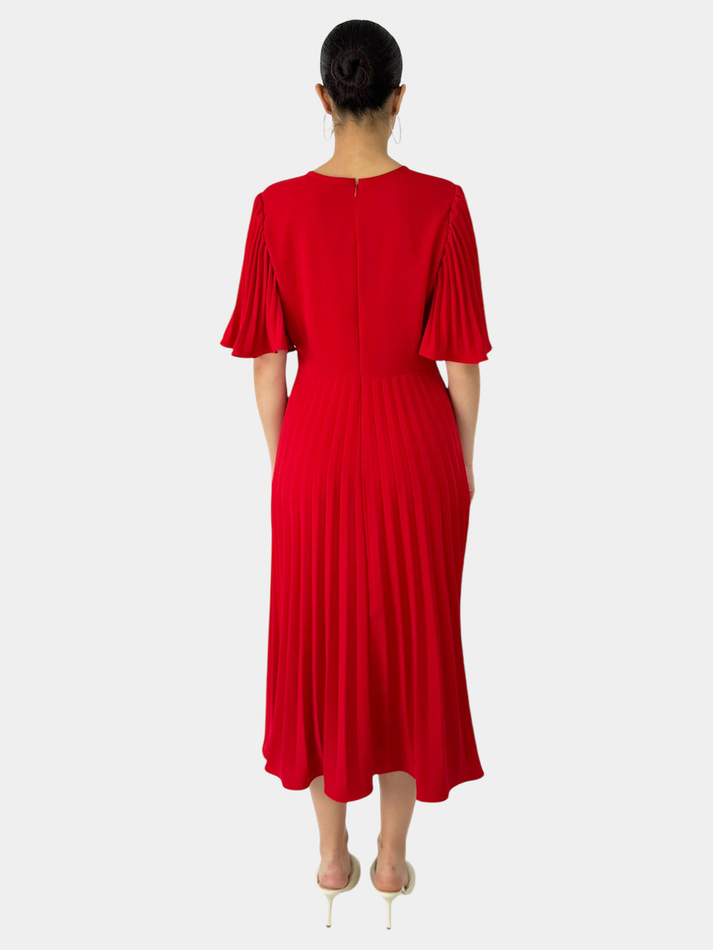 Pleated Midi Dress