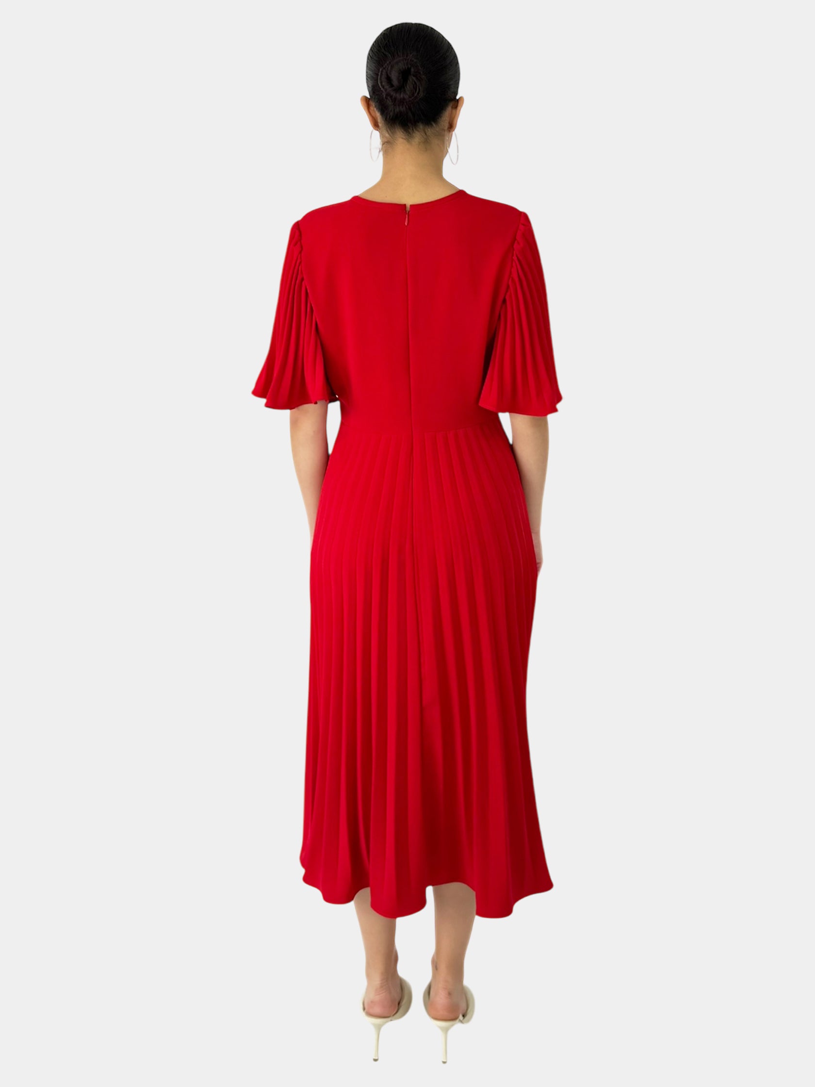 Pleated Midi Dress