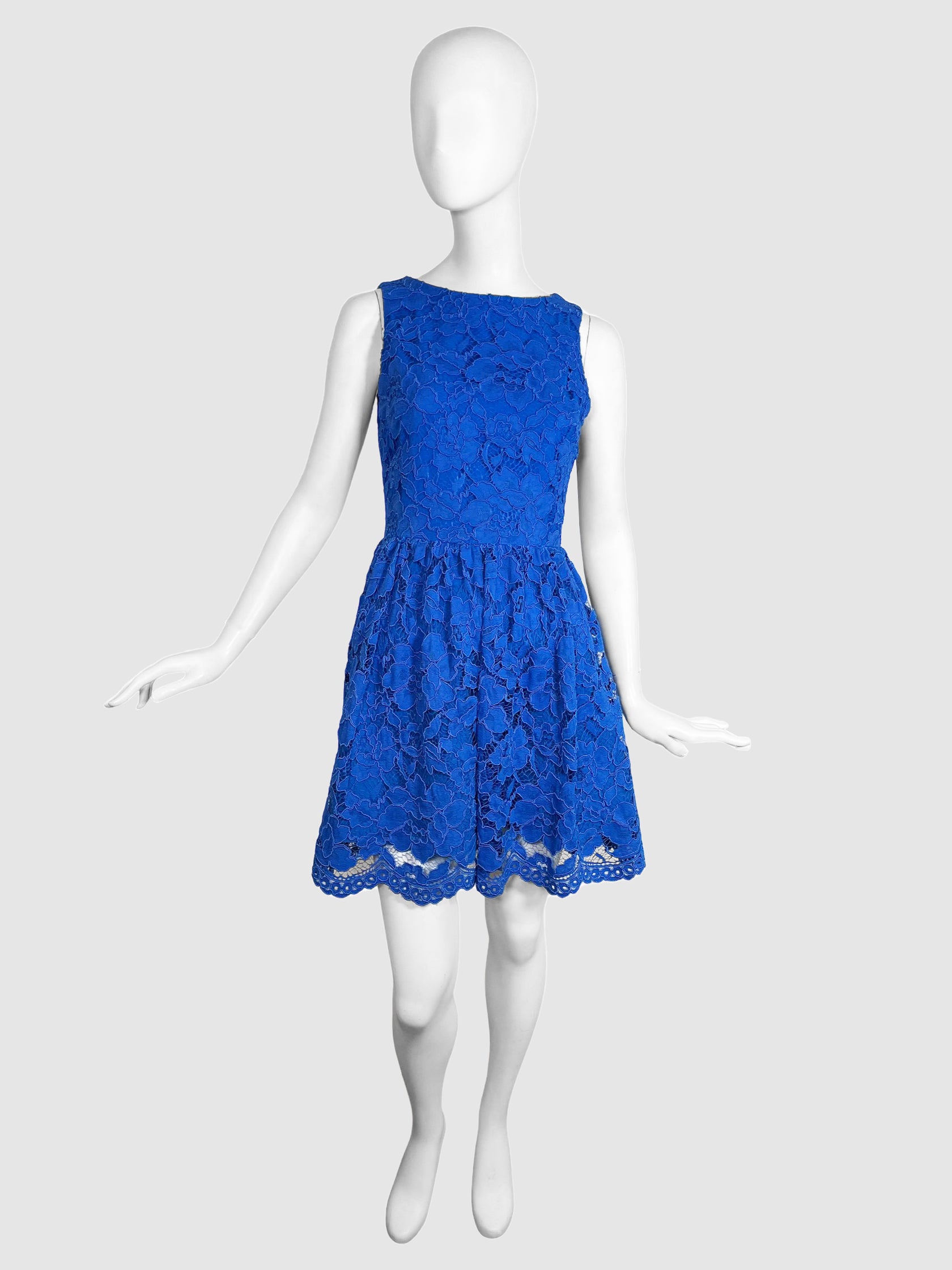 Alice + Olivia High Neck Lace Dress - Size 6