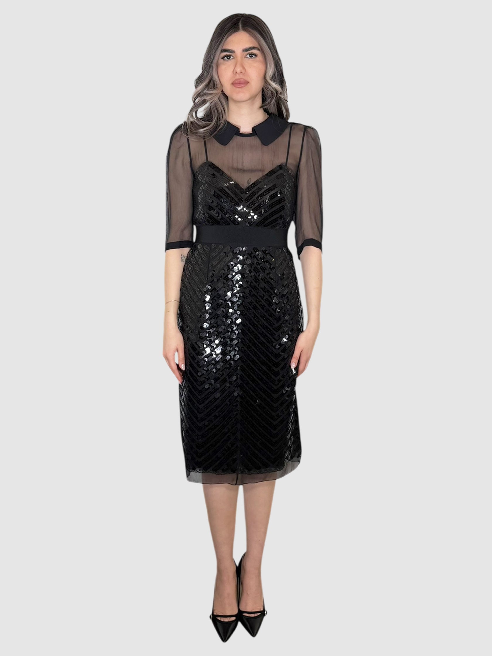 Chevron Sequin Dress