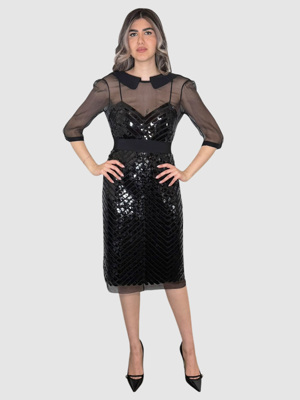 Chevron Sequin Dress
