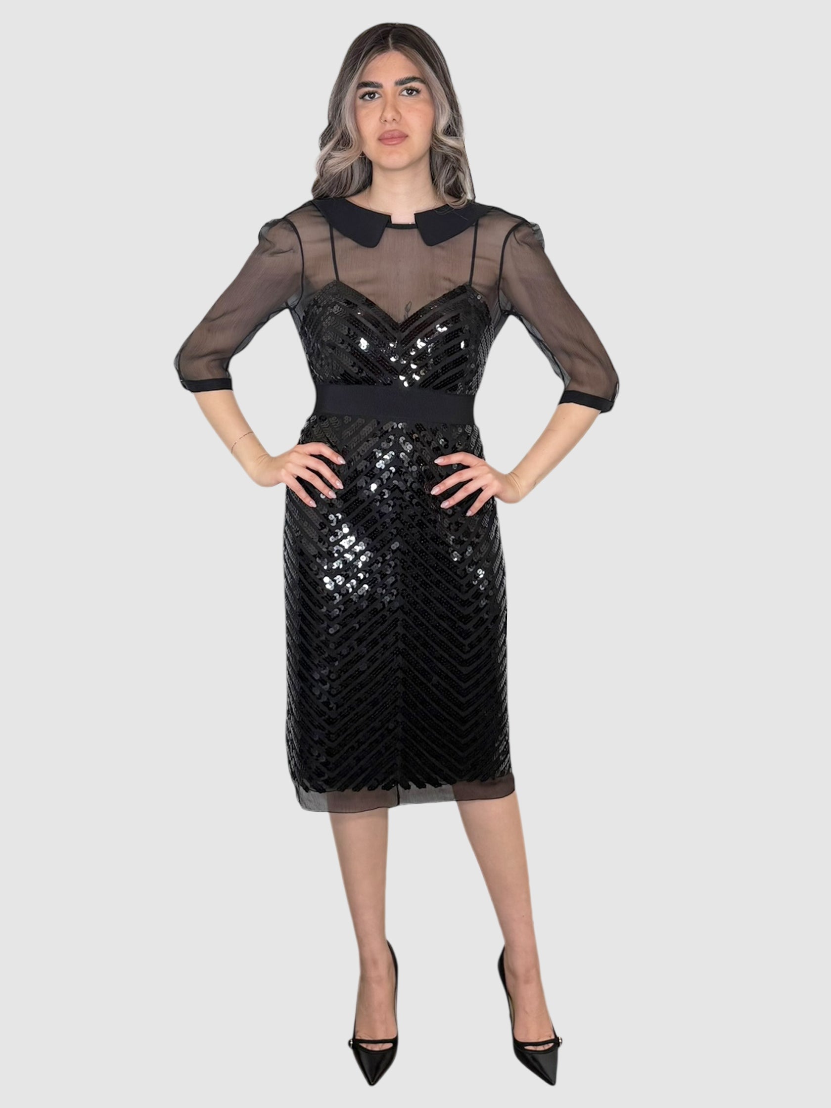 Chevron Sequin Dress