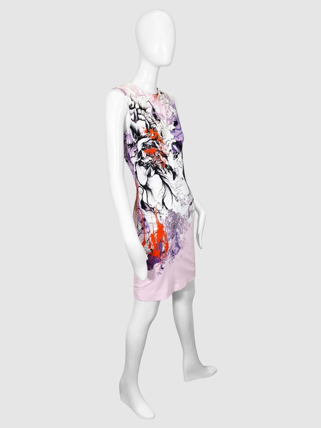 Roberto Cavalli Sleeveless Printed Shift Dress - Size 40