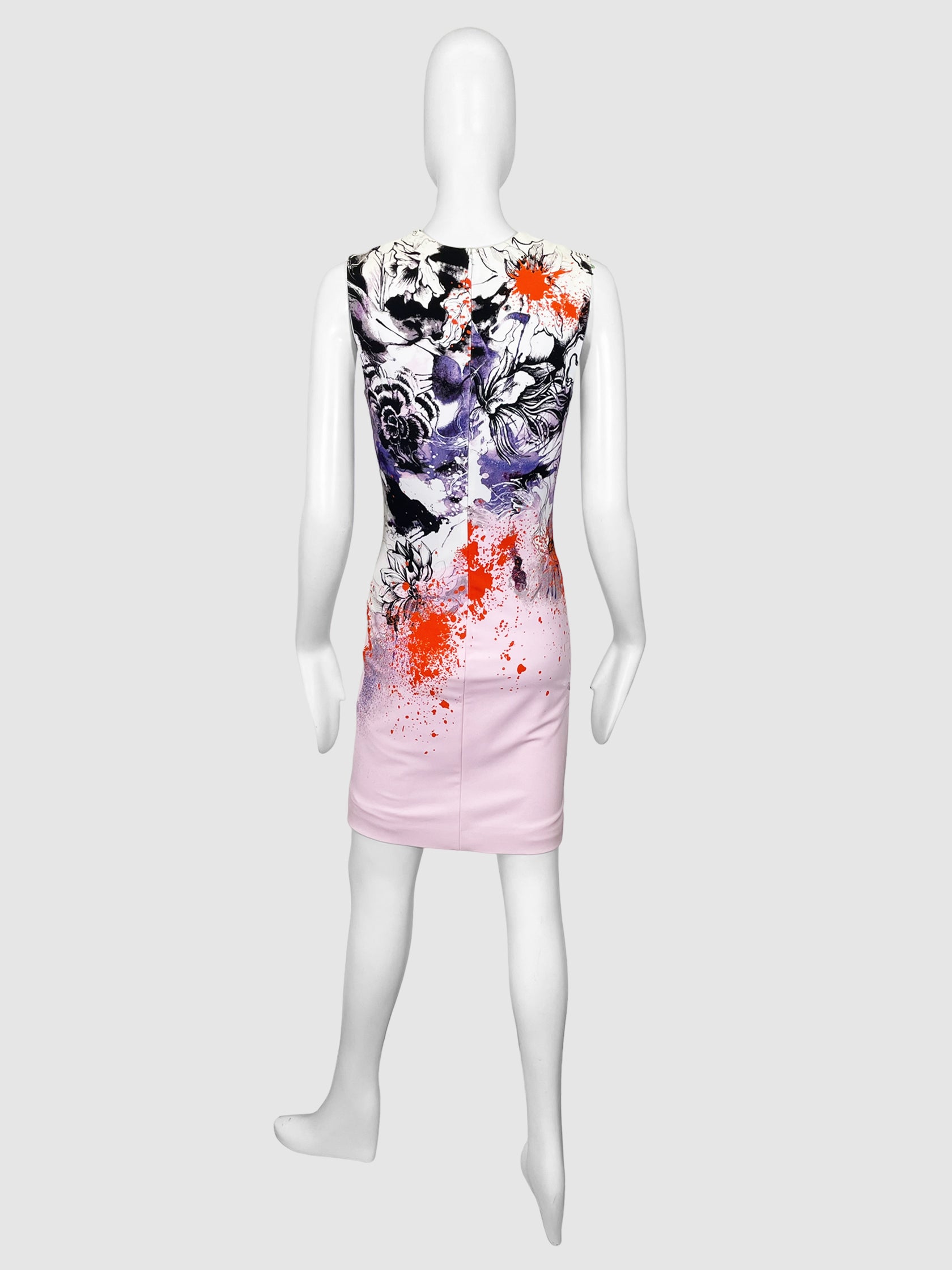 Roberto Cavalli Sleeveless Printed Shift Dress - Size 40