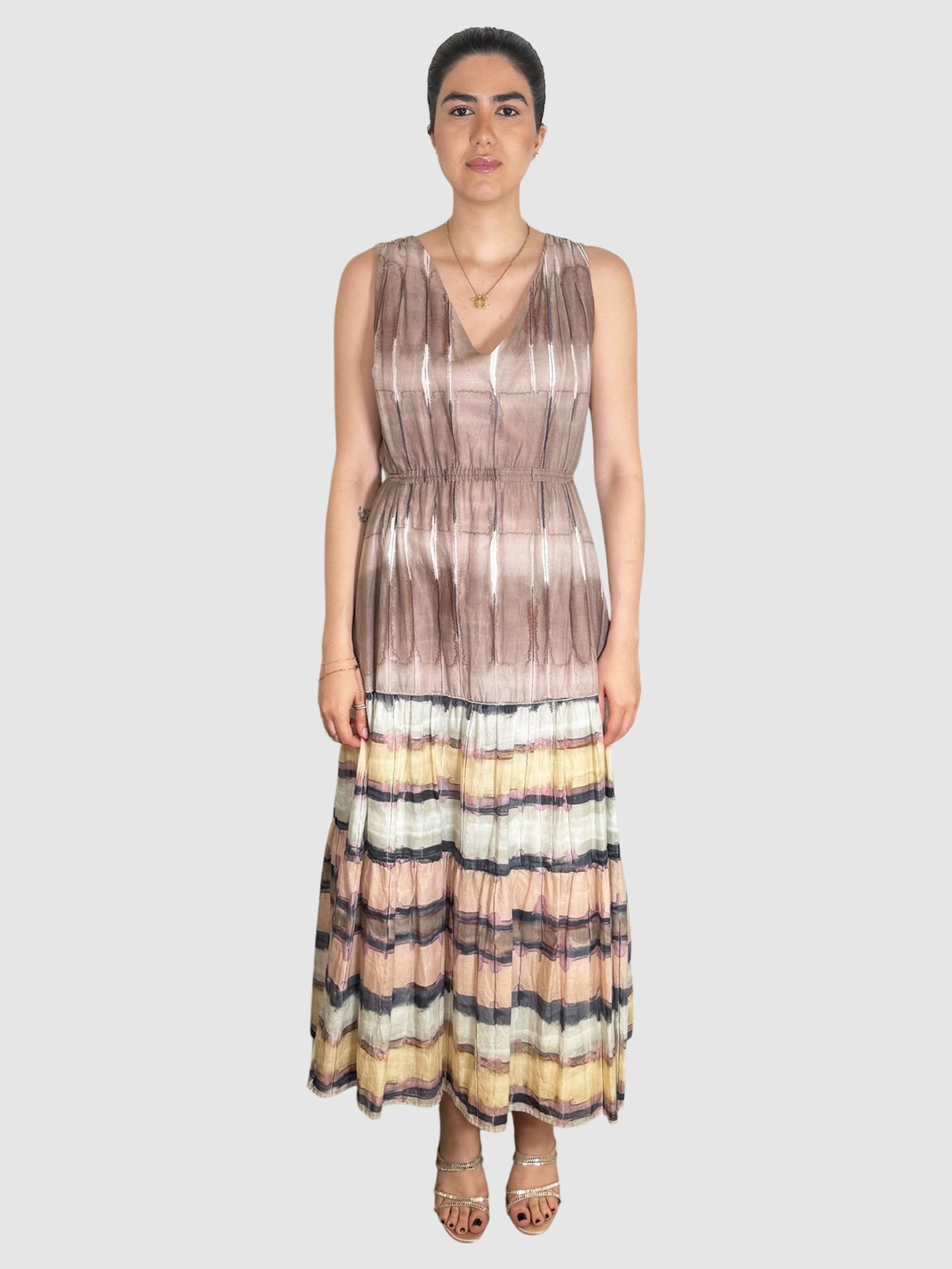 Watercolour Tiered Dress