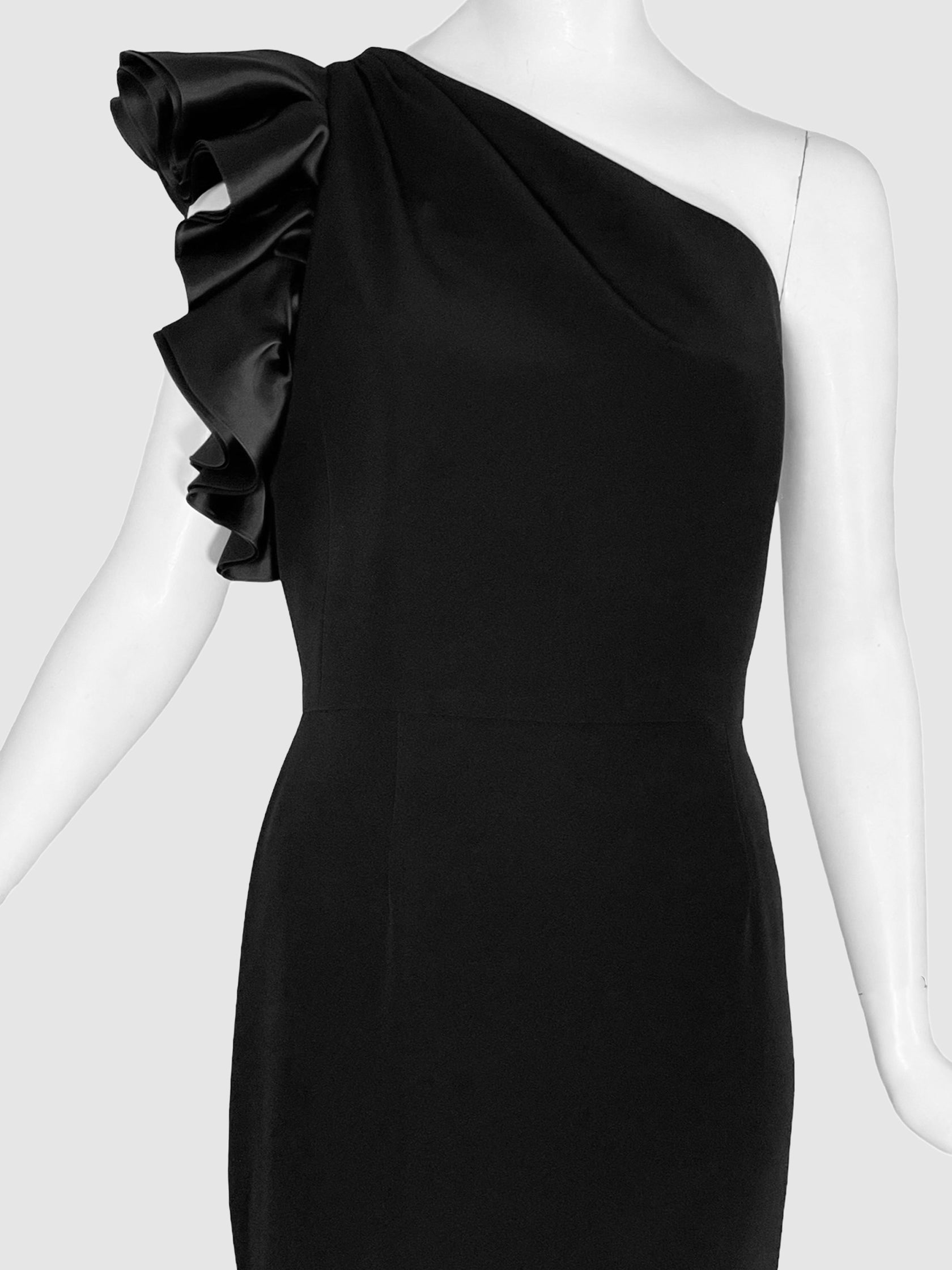 One Shoulder Ruffle Maxi Dress - Size 6