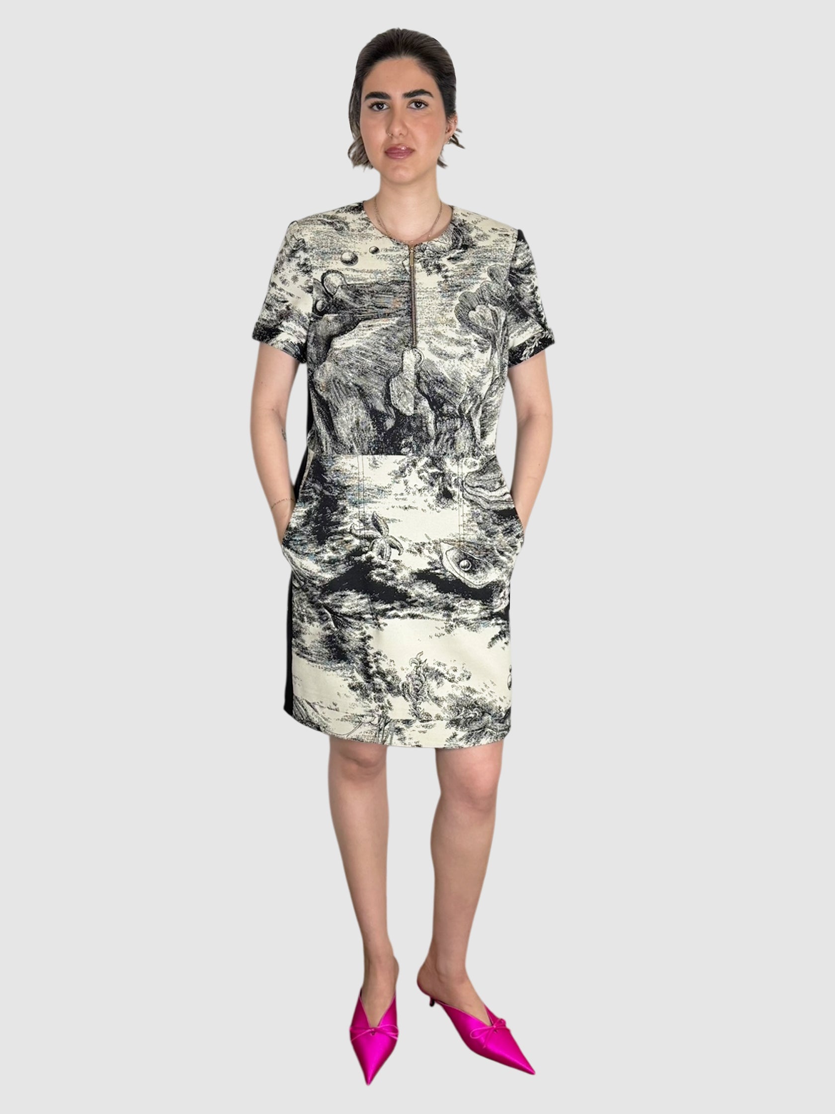 Oceanscape Jacquard Dress