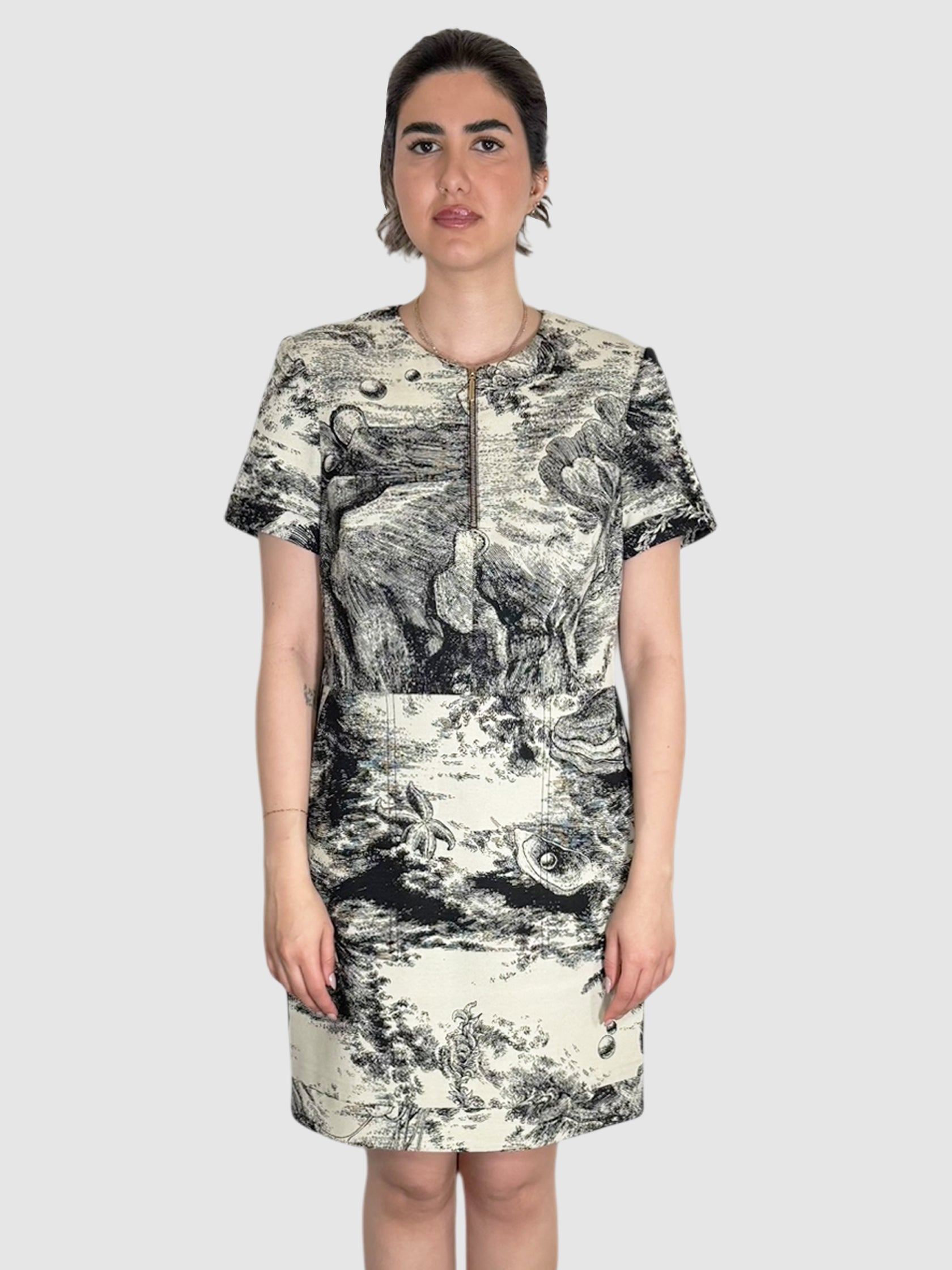 Oceanscape Jacquard Dress