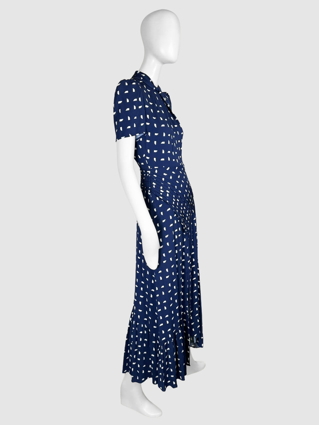 Sail Print Crepe De Chine Maxi Dress - Size 2