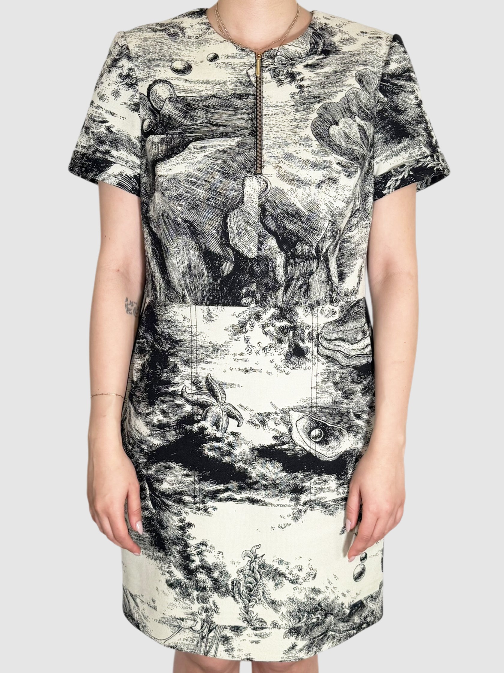 Oceanscape Jacquard Dress