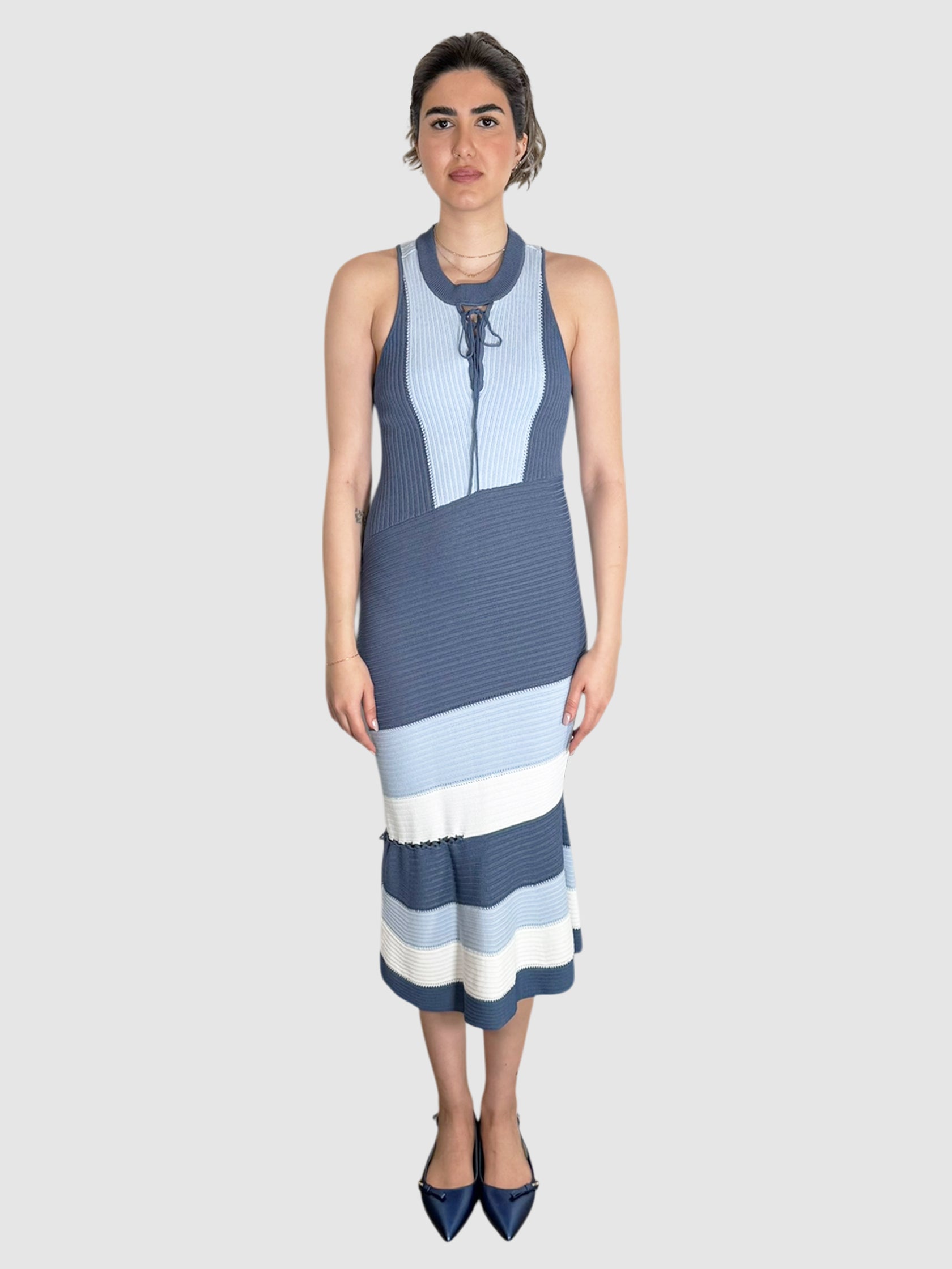 Ribbed Asymmetrical Dress