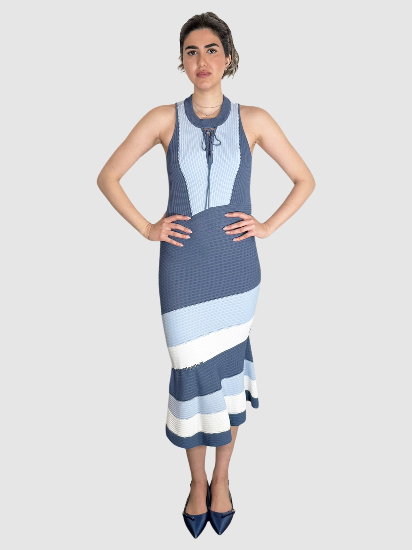 Ribbed Asymmetrical Dress