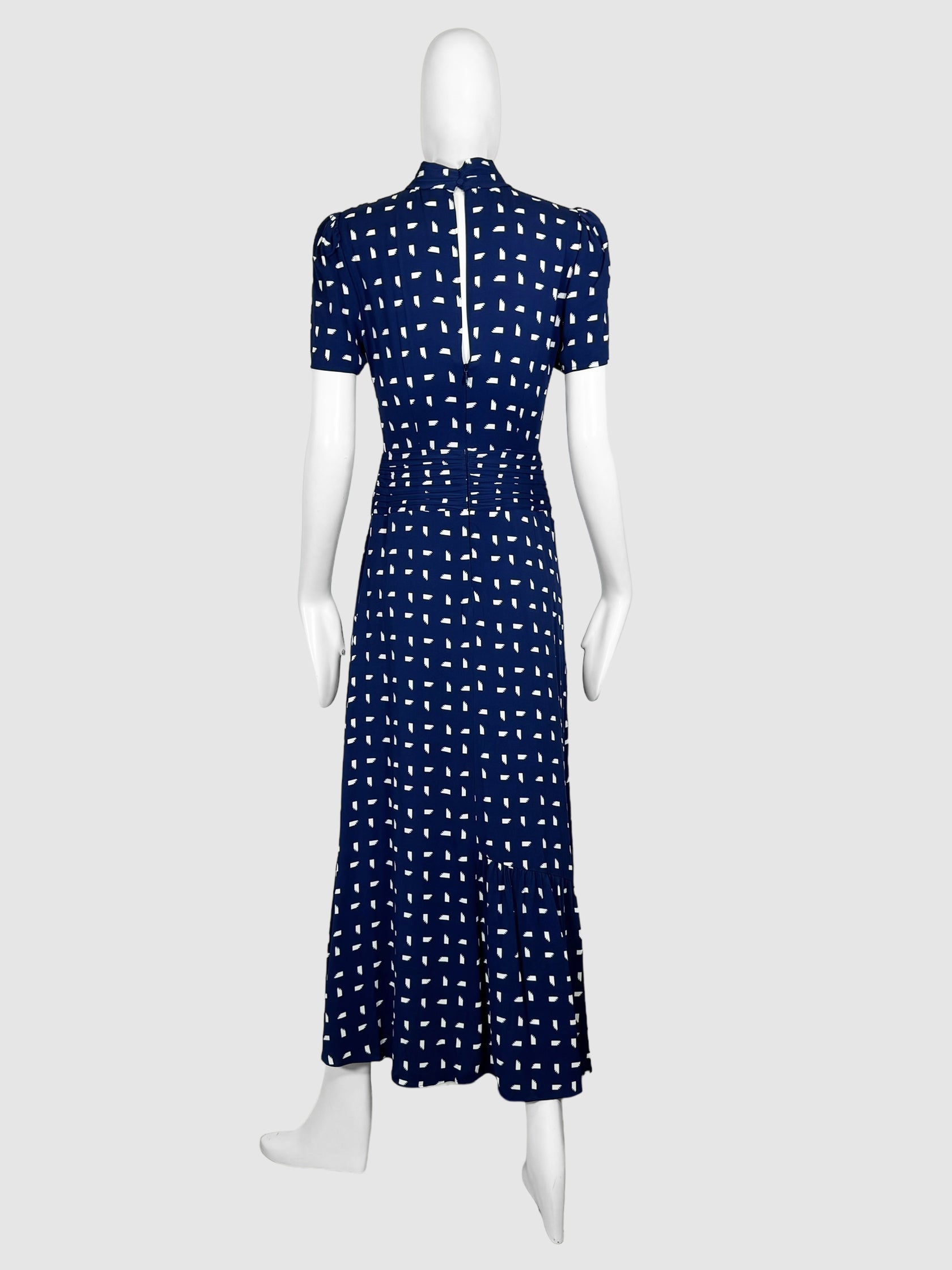 Sail Print Crepe De Chine Maxi Dress - Size 2