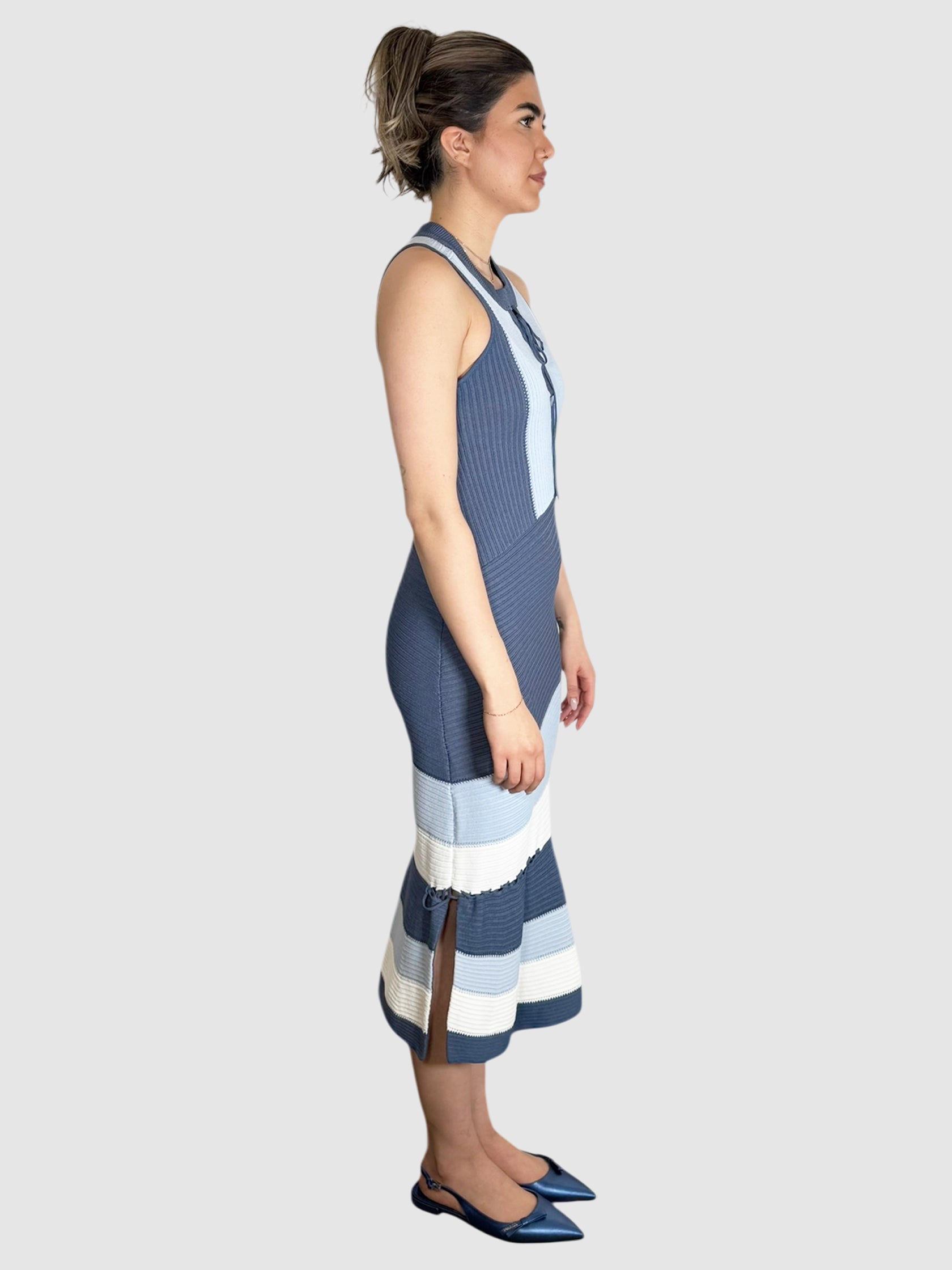 Ribbed Asymmetrical Dress