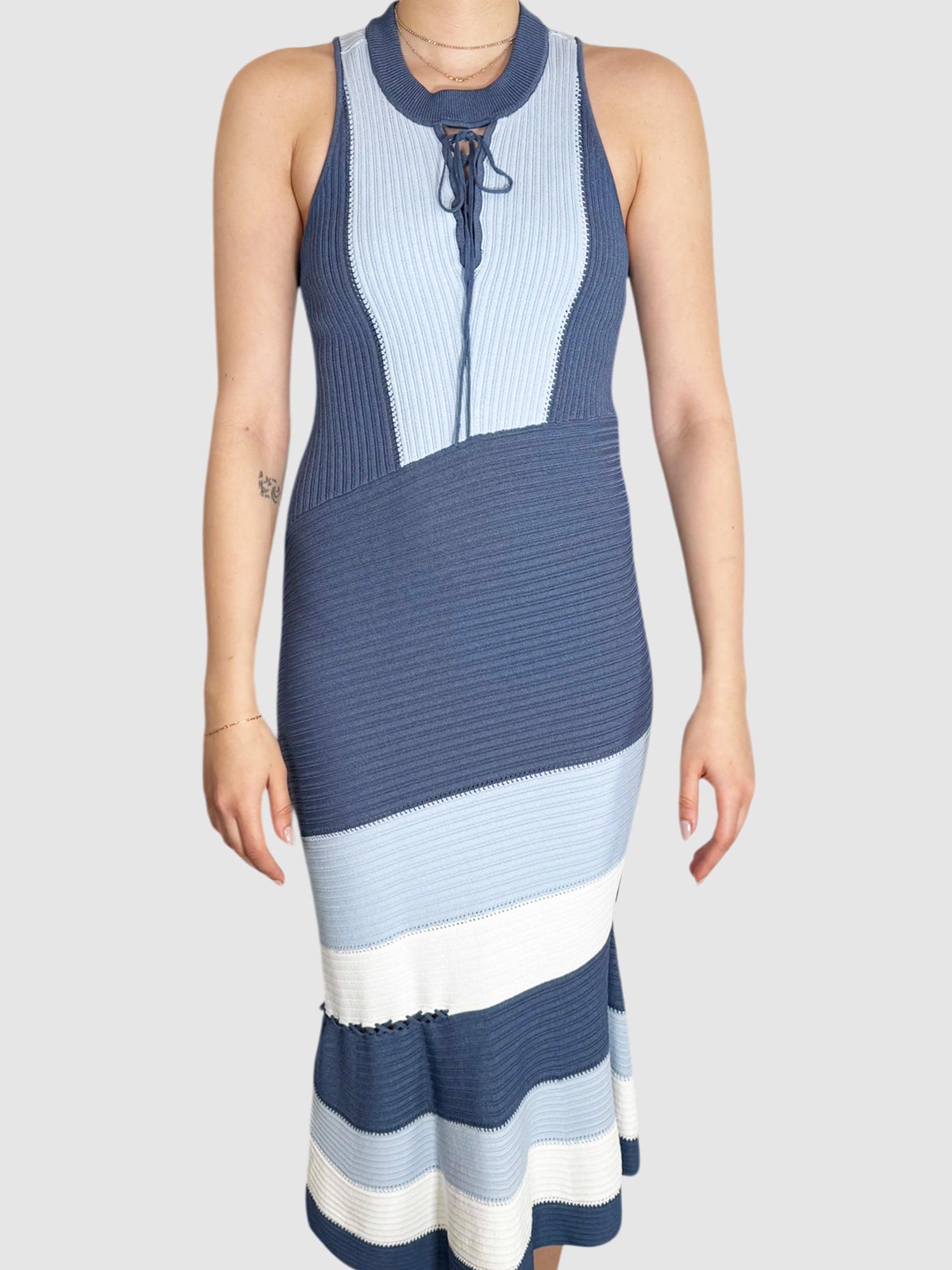 Ribbed Asymmetrical Dress