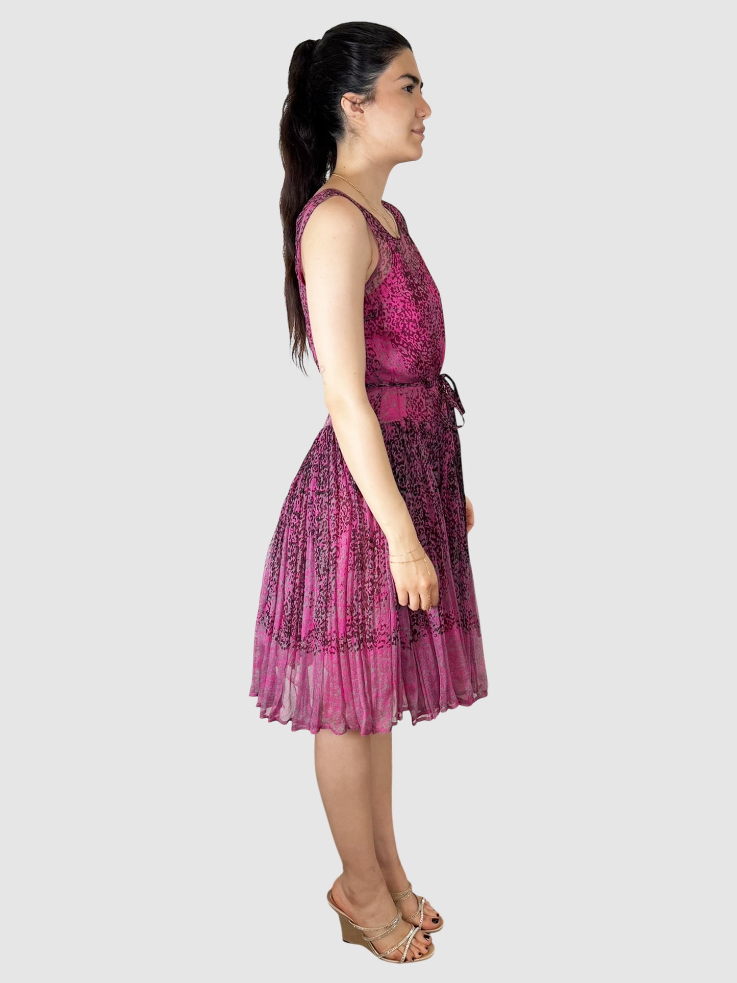 Leopard Print Chiffon Dress