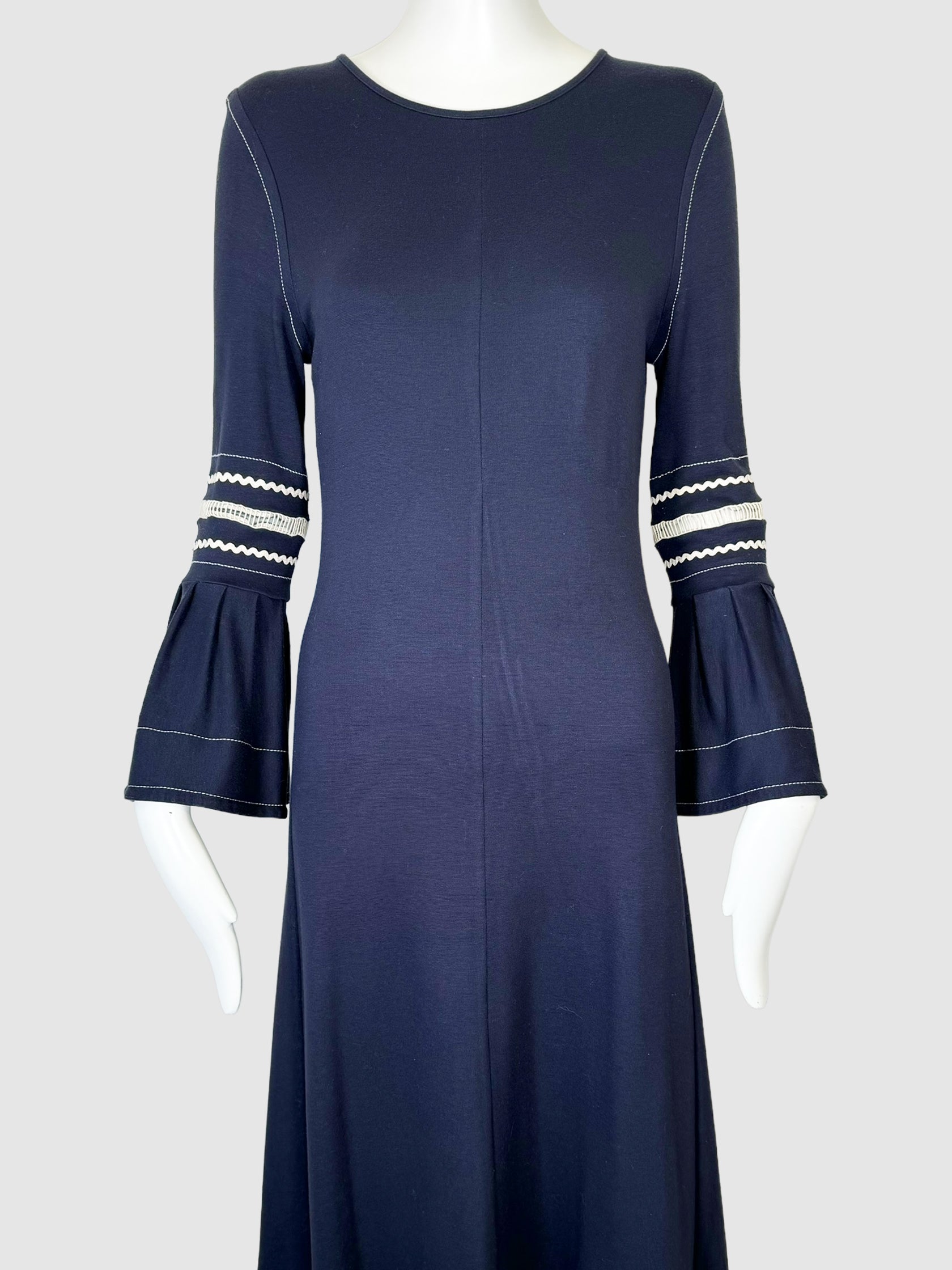 Bell-Sleeved Midi Dress - Size M