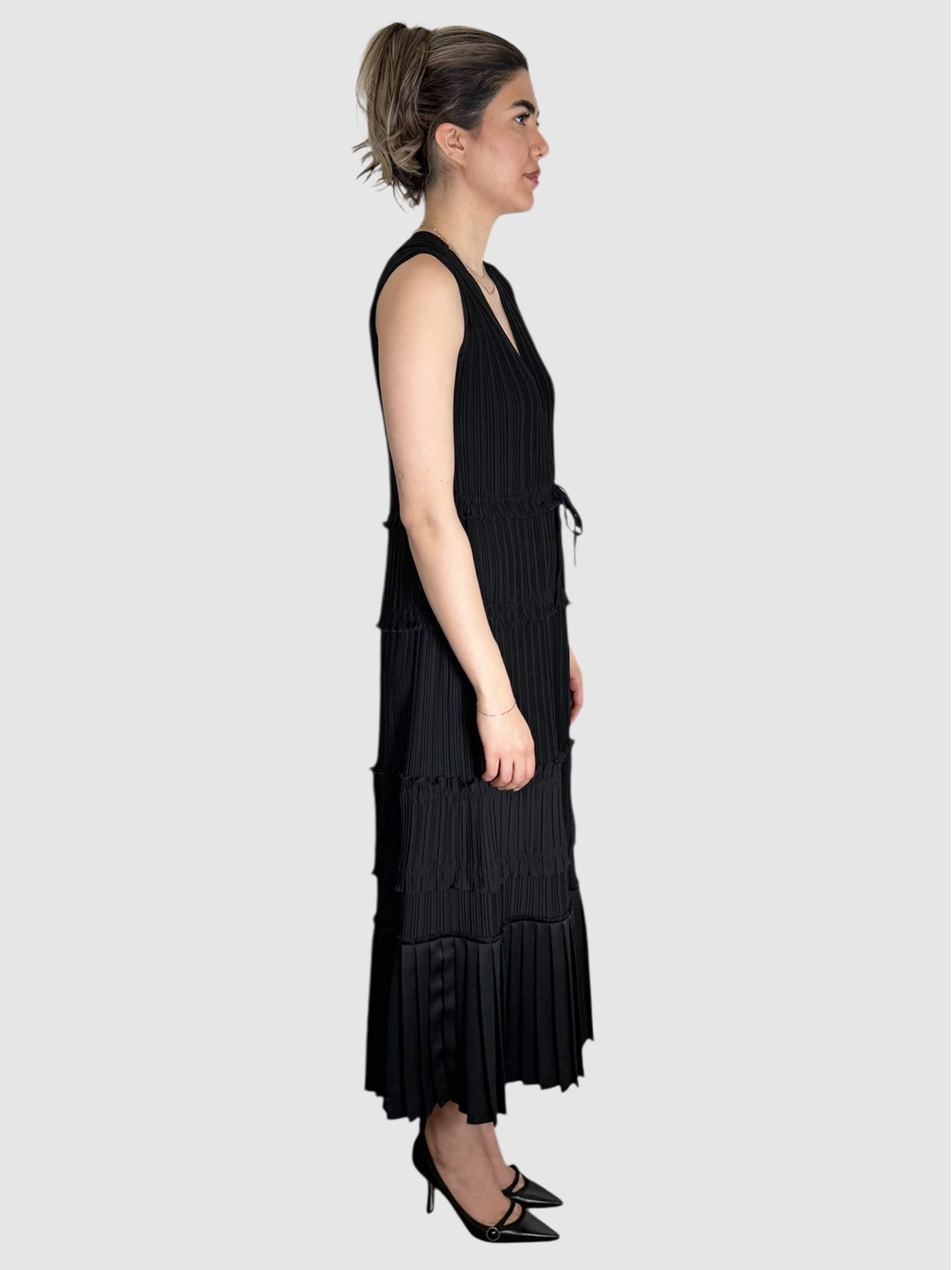Pleated Tiered Dress