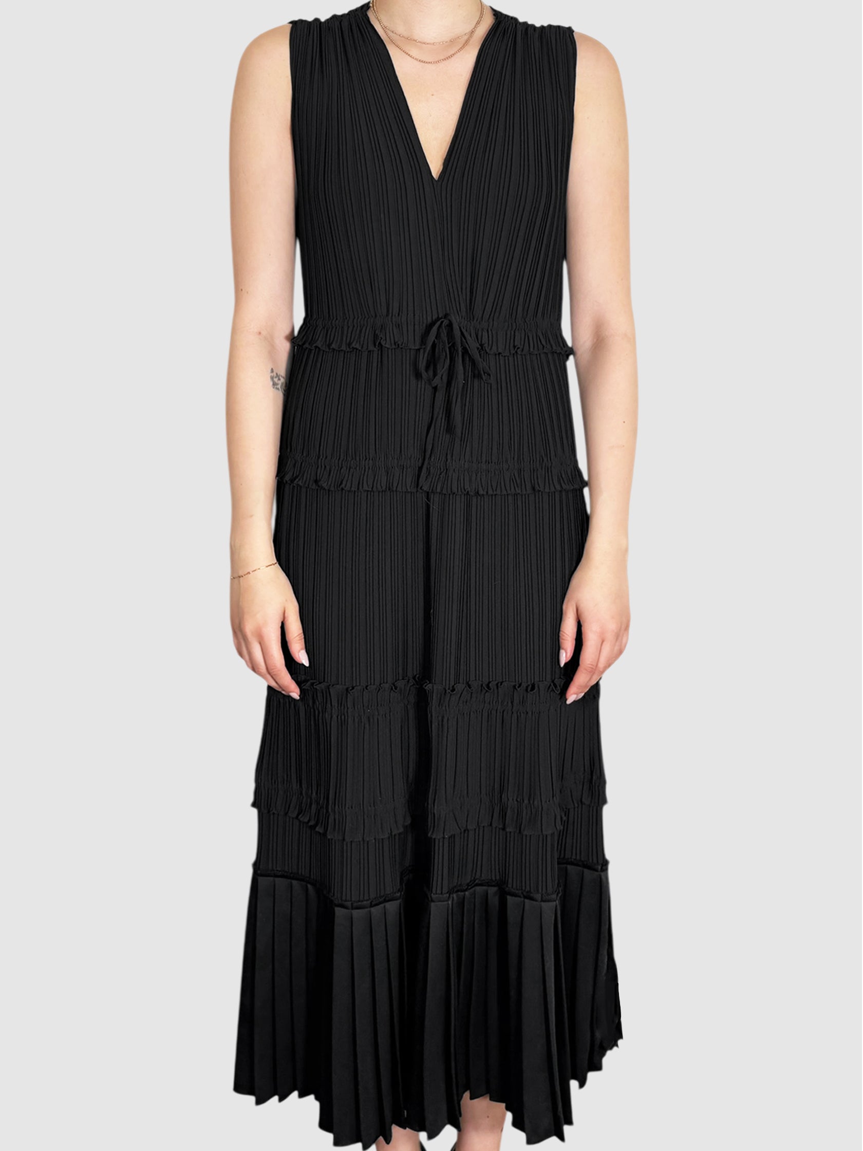 Pleated Tiered Dress