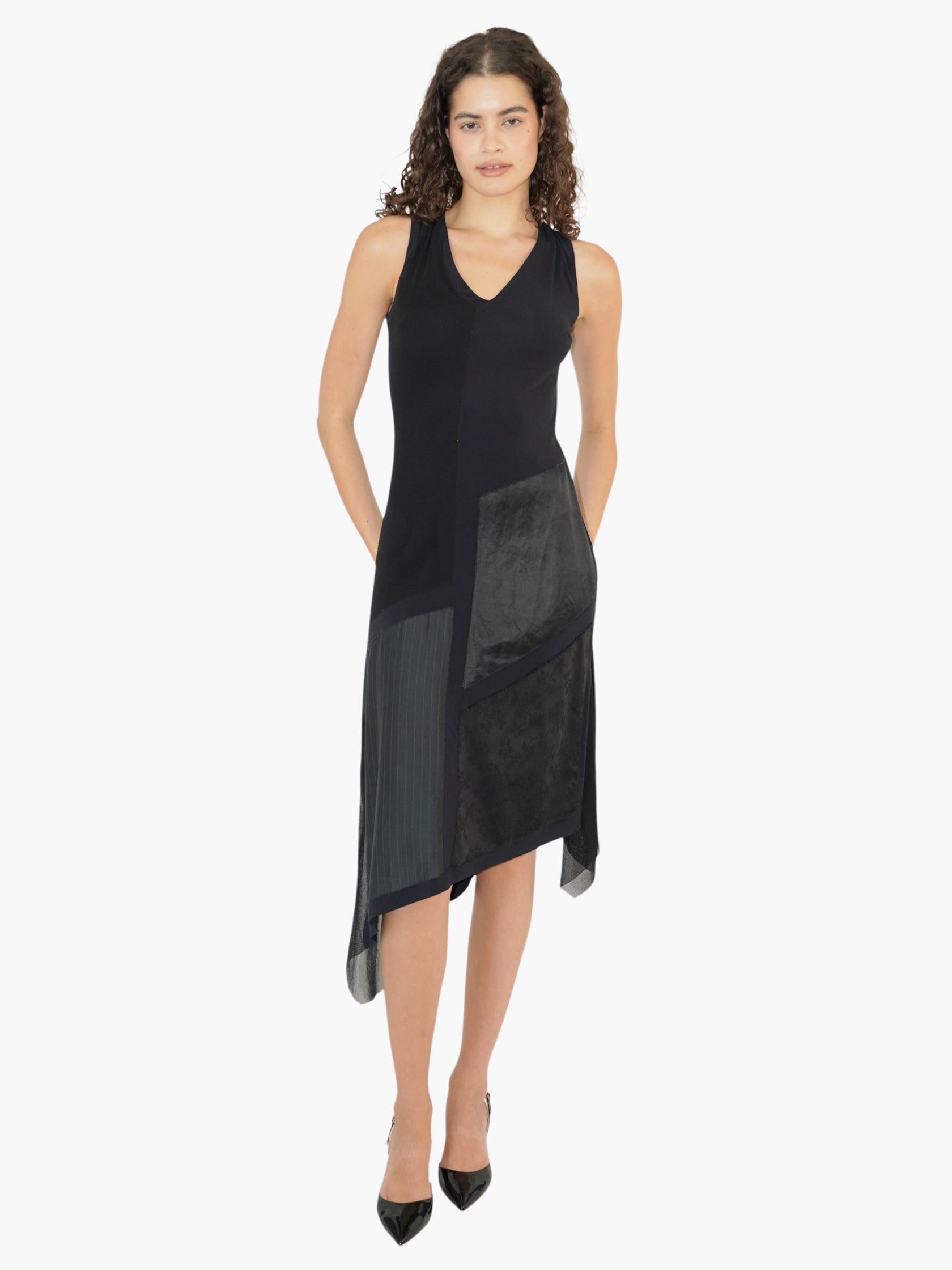 Patchwork Midi Dress