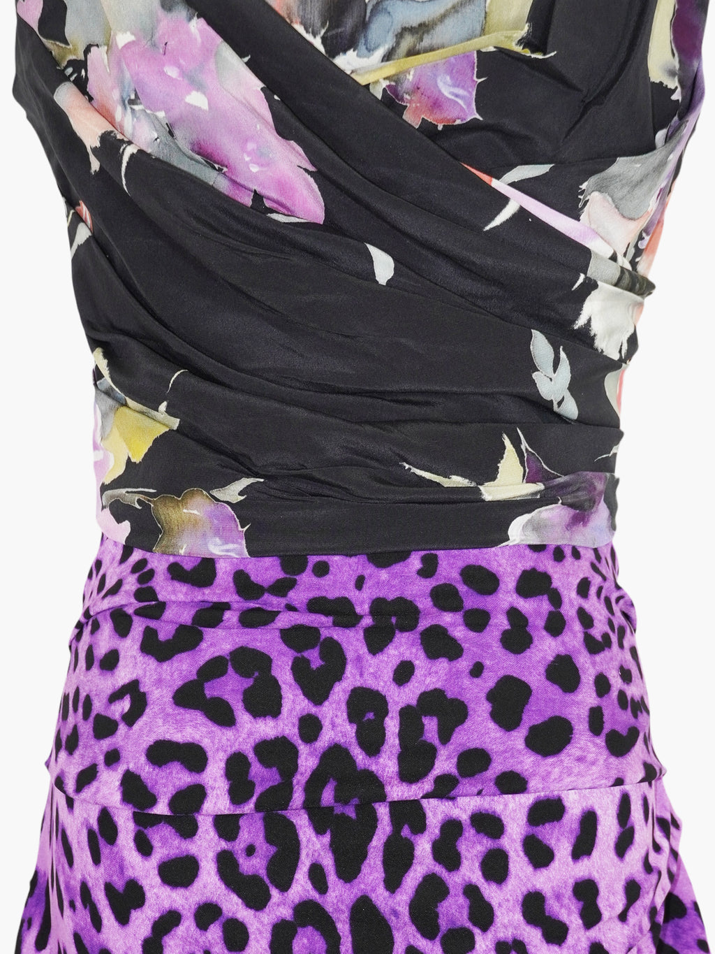 Printed Ruched Mini Dress