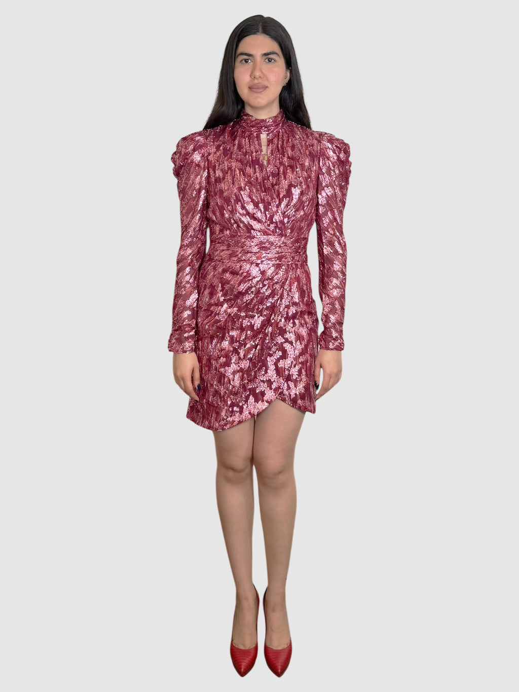 Metallic Jacquard Dress