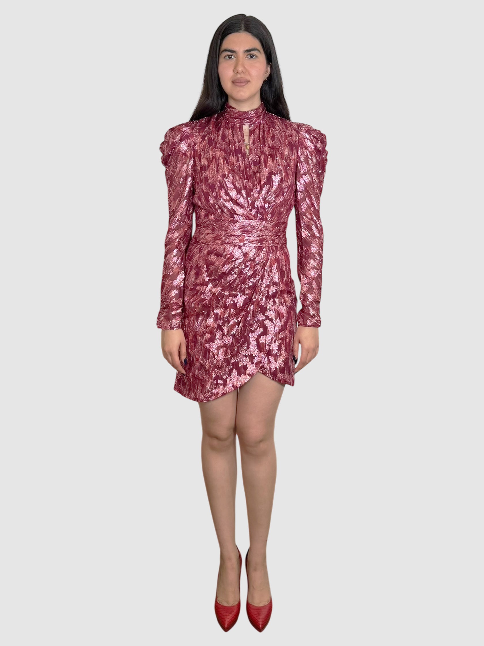 Metallic Jacquard Dress