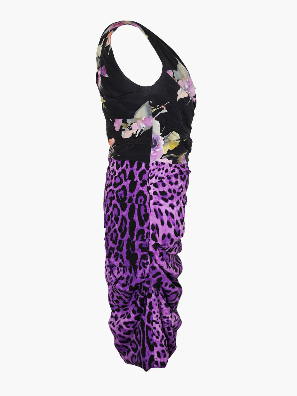 Printed Ruched Mini Dress