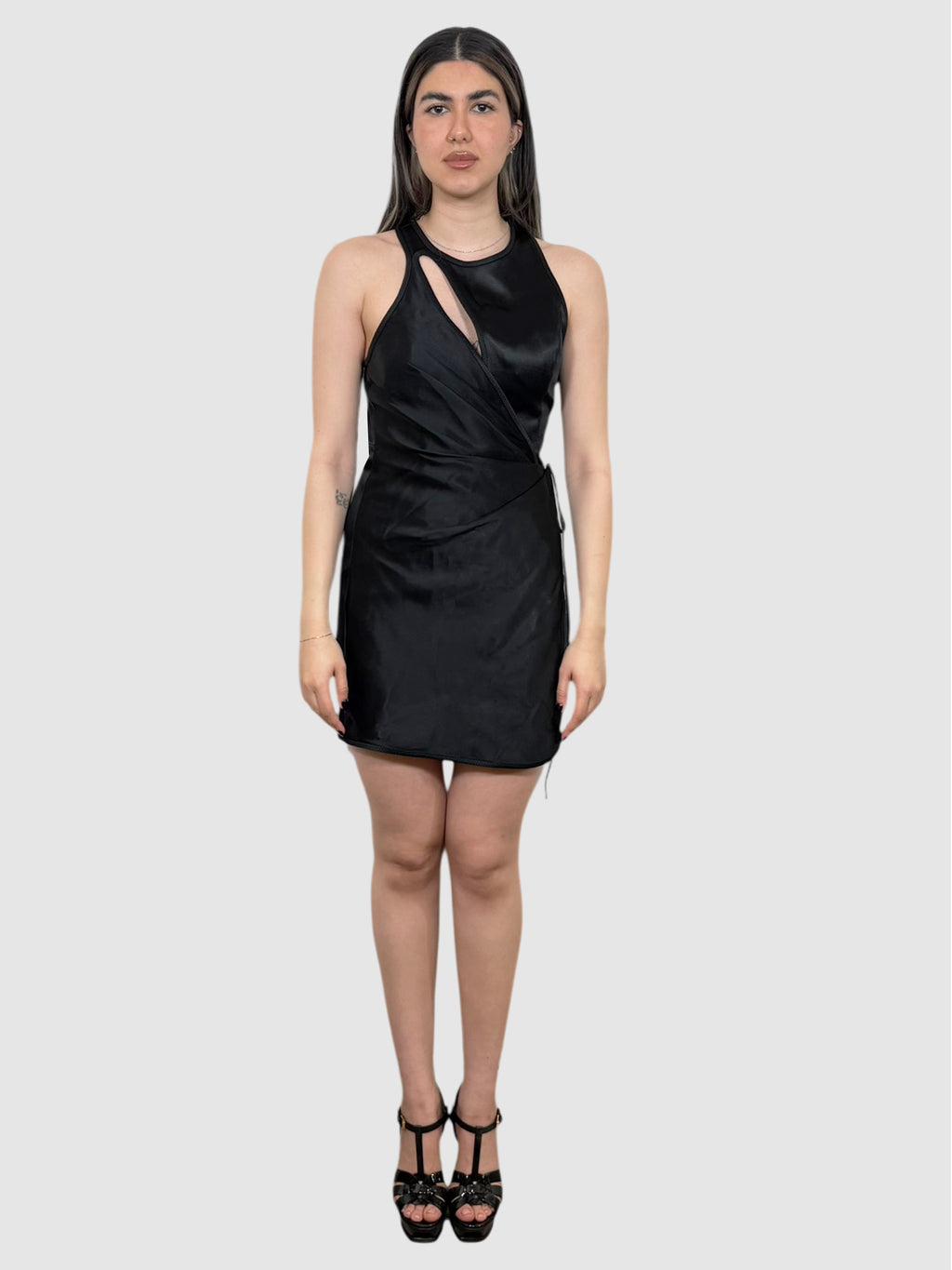 Satin Wrap Dress