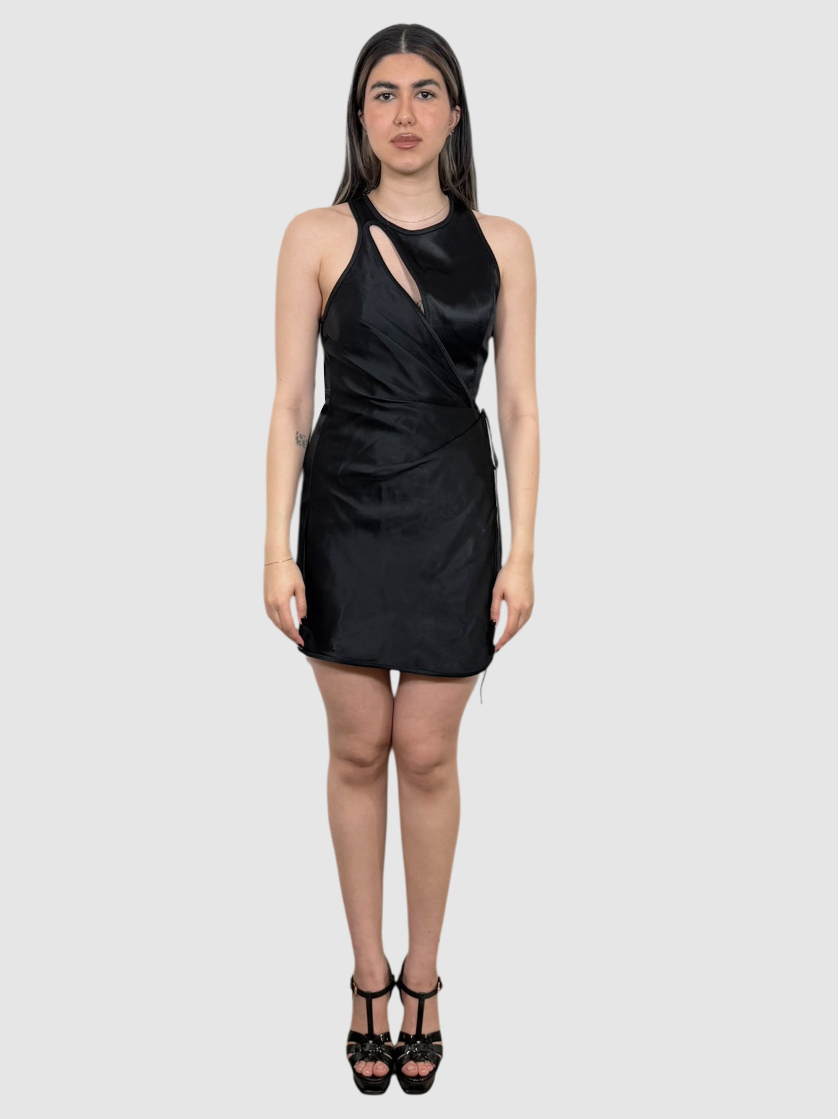 Satin Wrap Dress