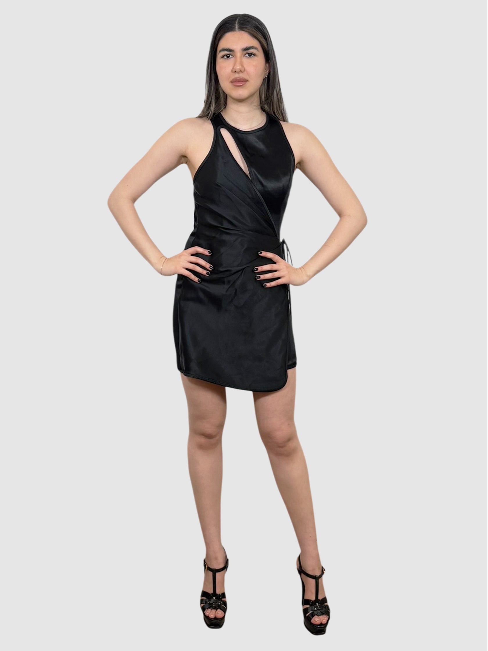 Satin Wrap Dress