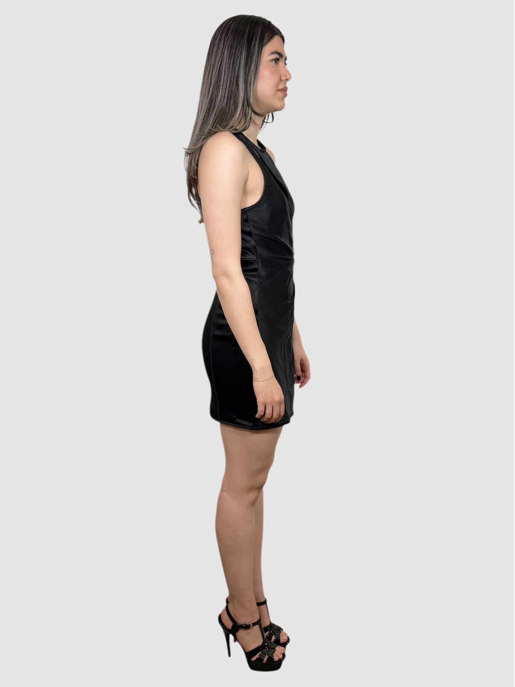 Satin Wrap Dress