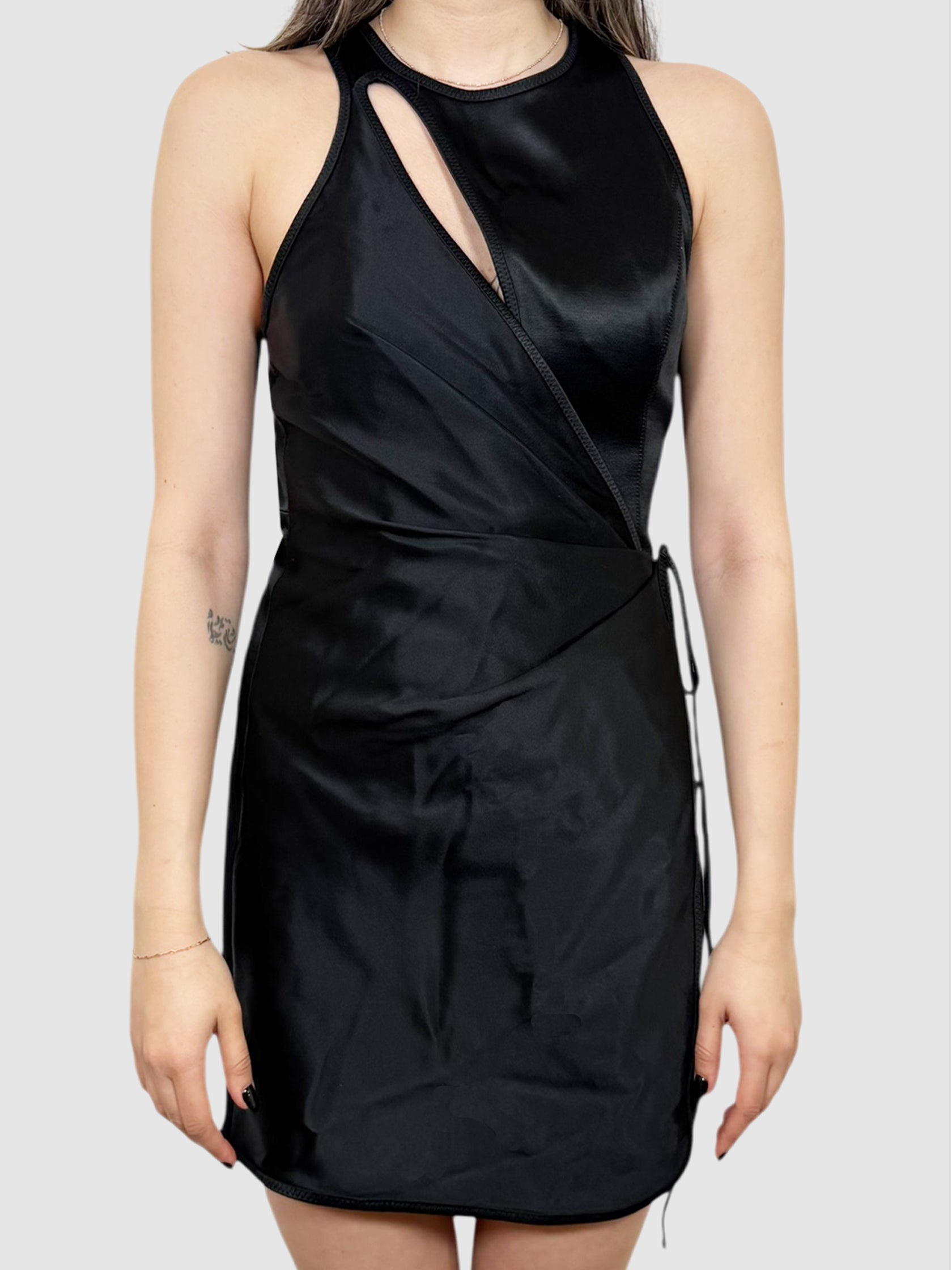 Satin Wrap Dress