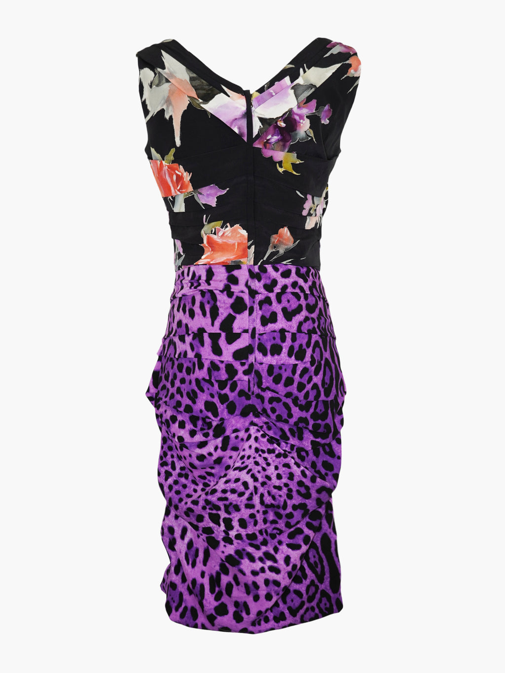 Printed Ruched Mini Dress