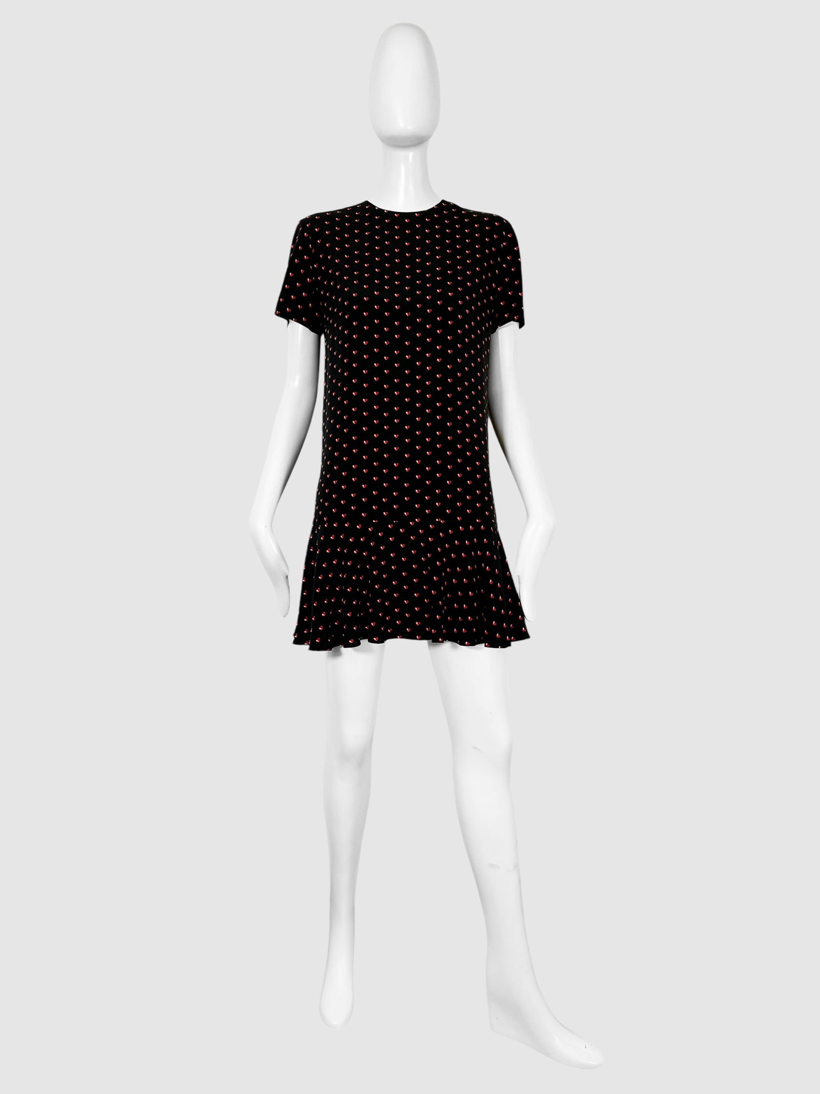 2017 Heart Print Mini Dress - Size S