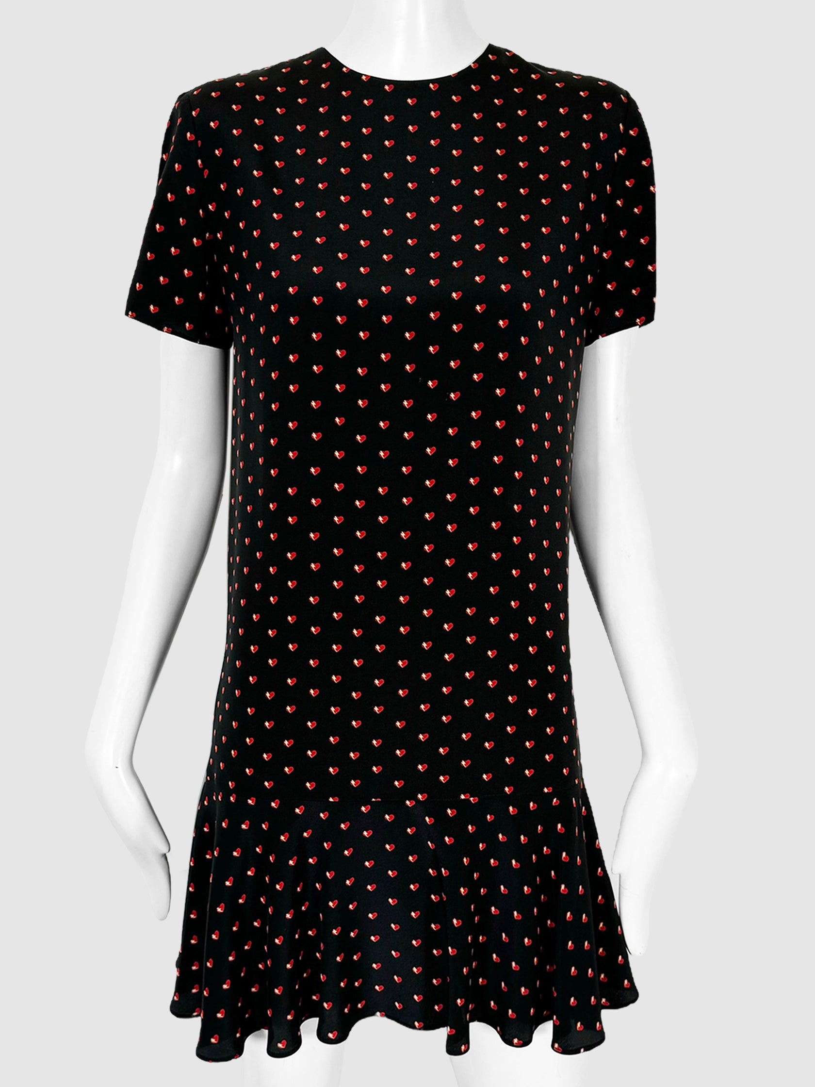 2017 Heart Print Mini Dress - Size S