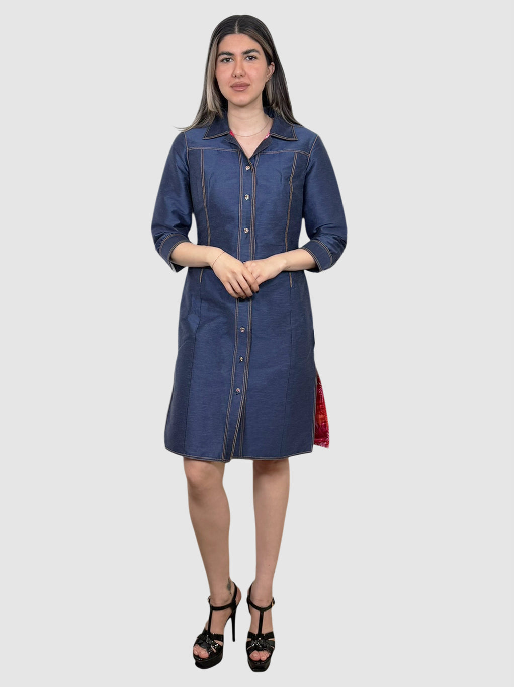 Denim Button-Up Dress