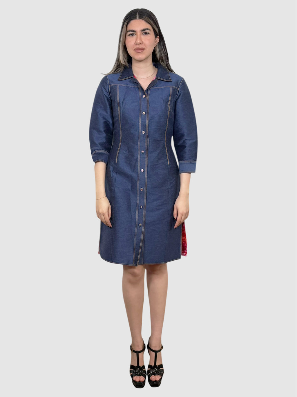 Denim Button-Up Dress