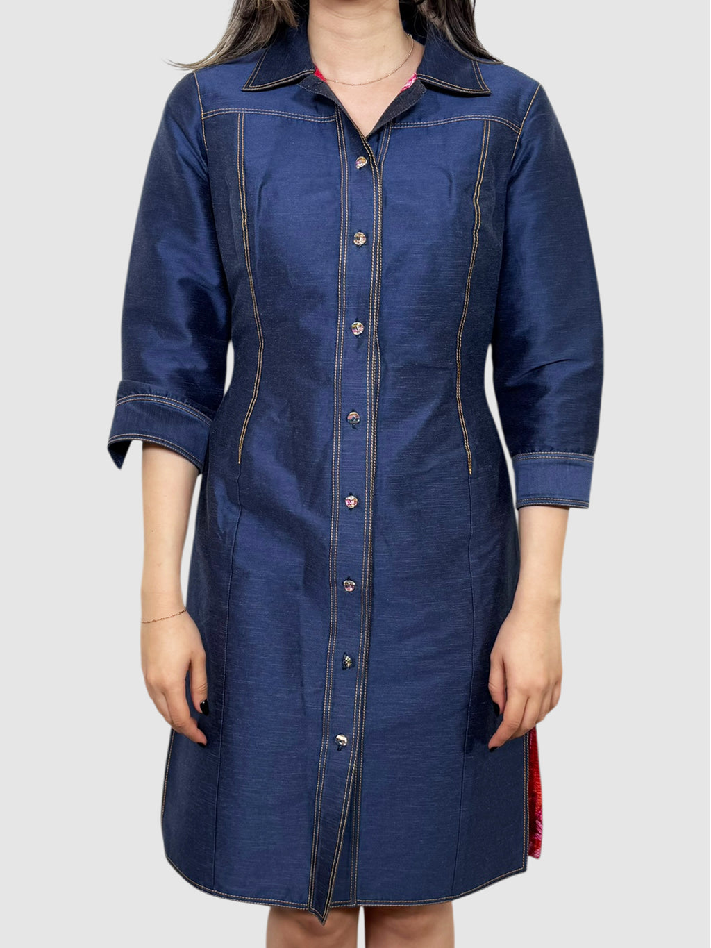 Denim Button-Up Dress